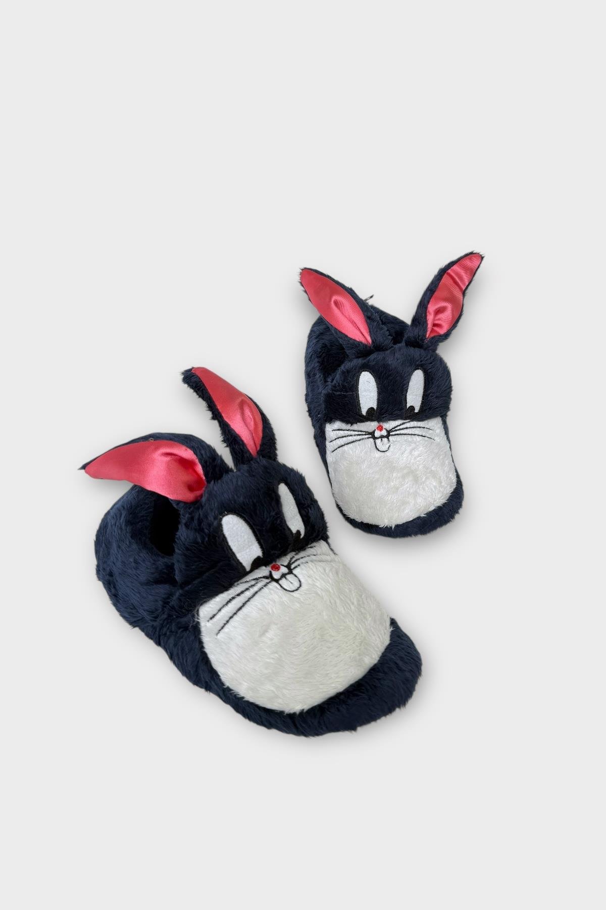 Çocuk Sevimli Tavşan Figürlü Panduf LACİVERT - Görsel 4