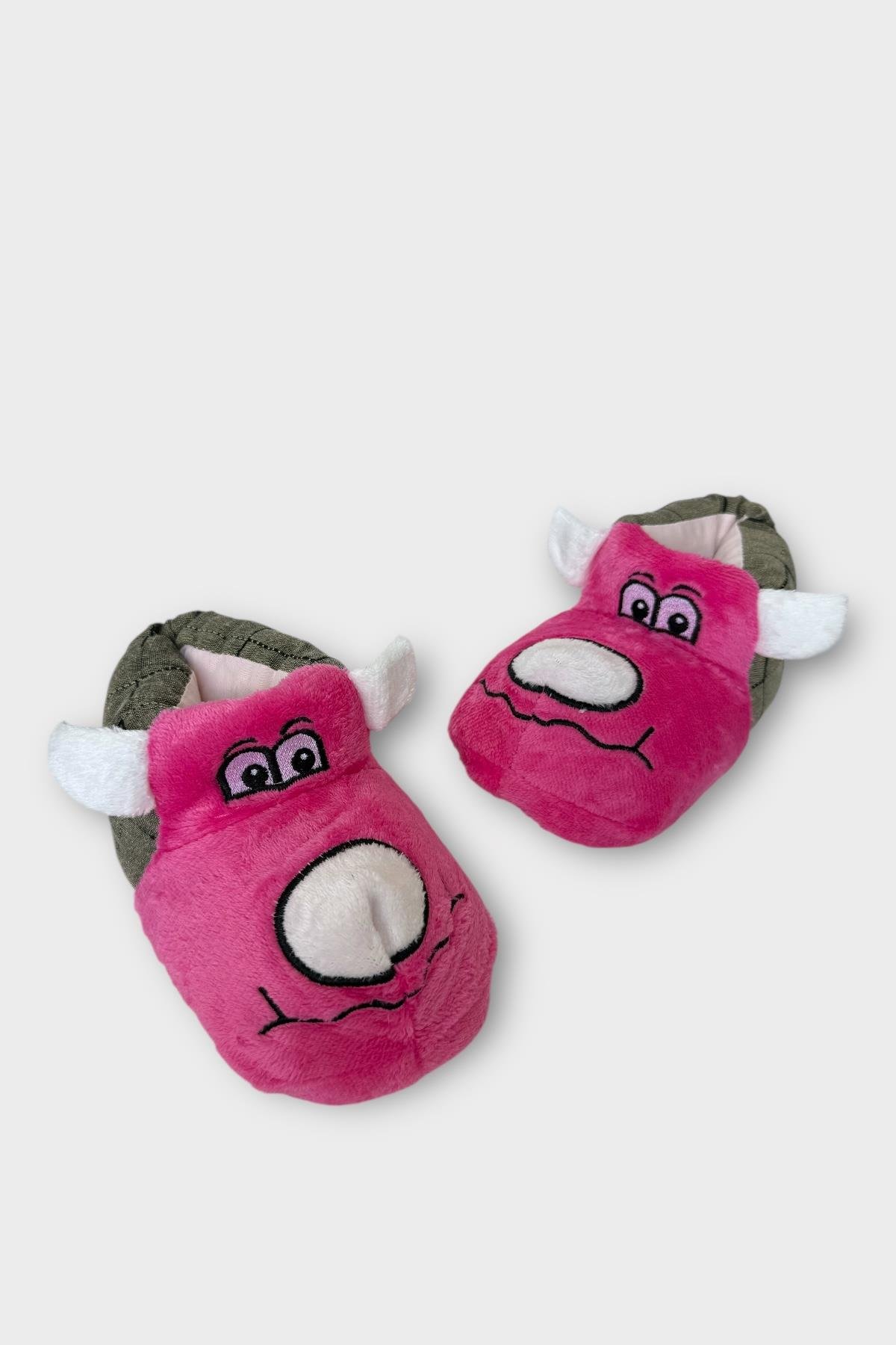 Çocuk Sevimli Köpek Figürlü Panduf FUŞYA - Görsel 2