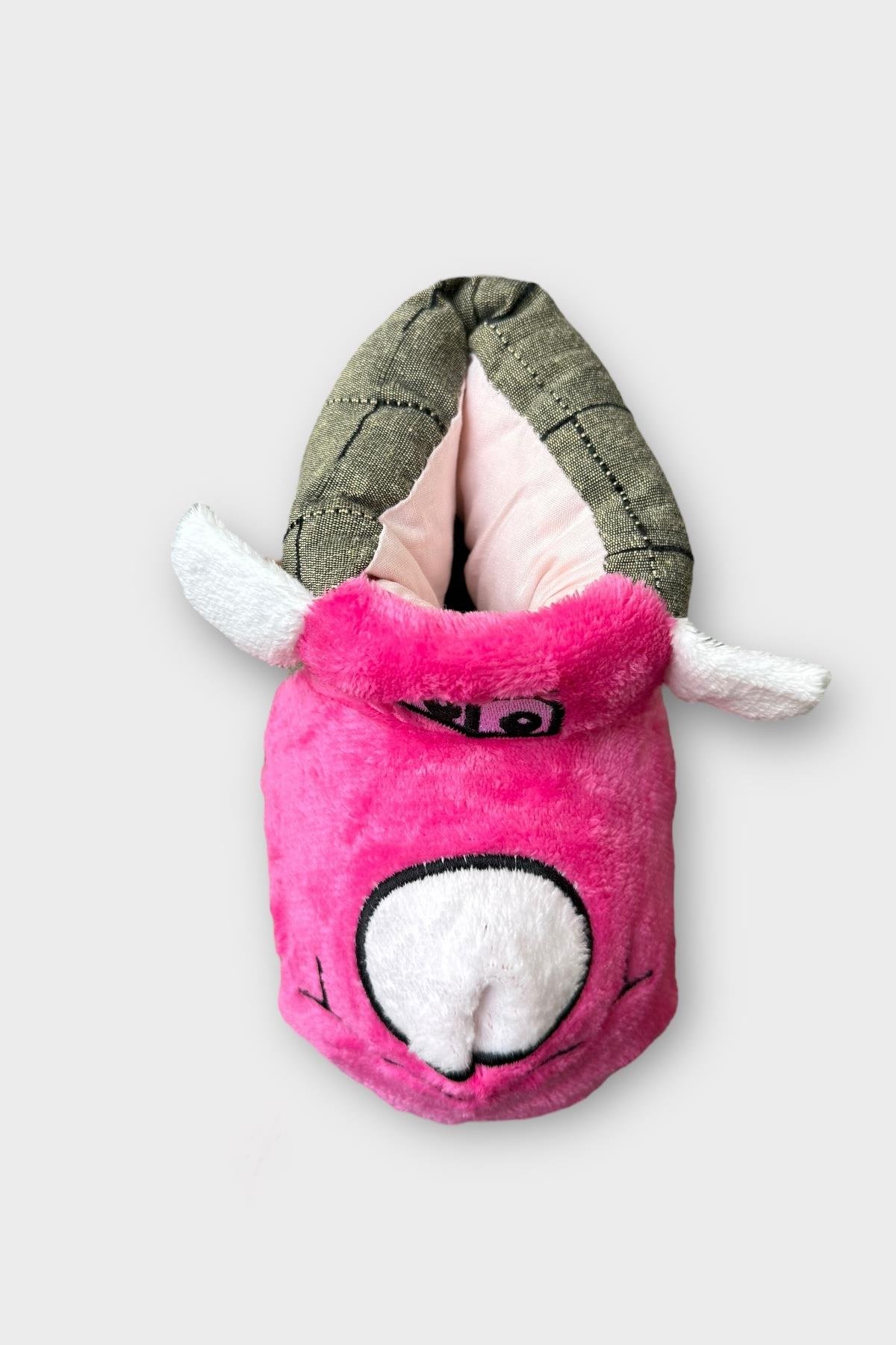 Çocuk Sevimli Köpek Figürlü Panduf FUŞYA - Görsel 7