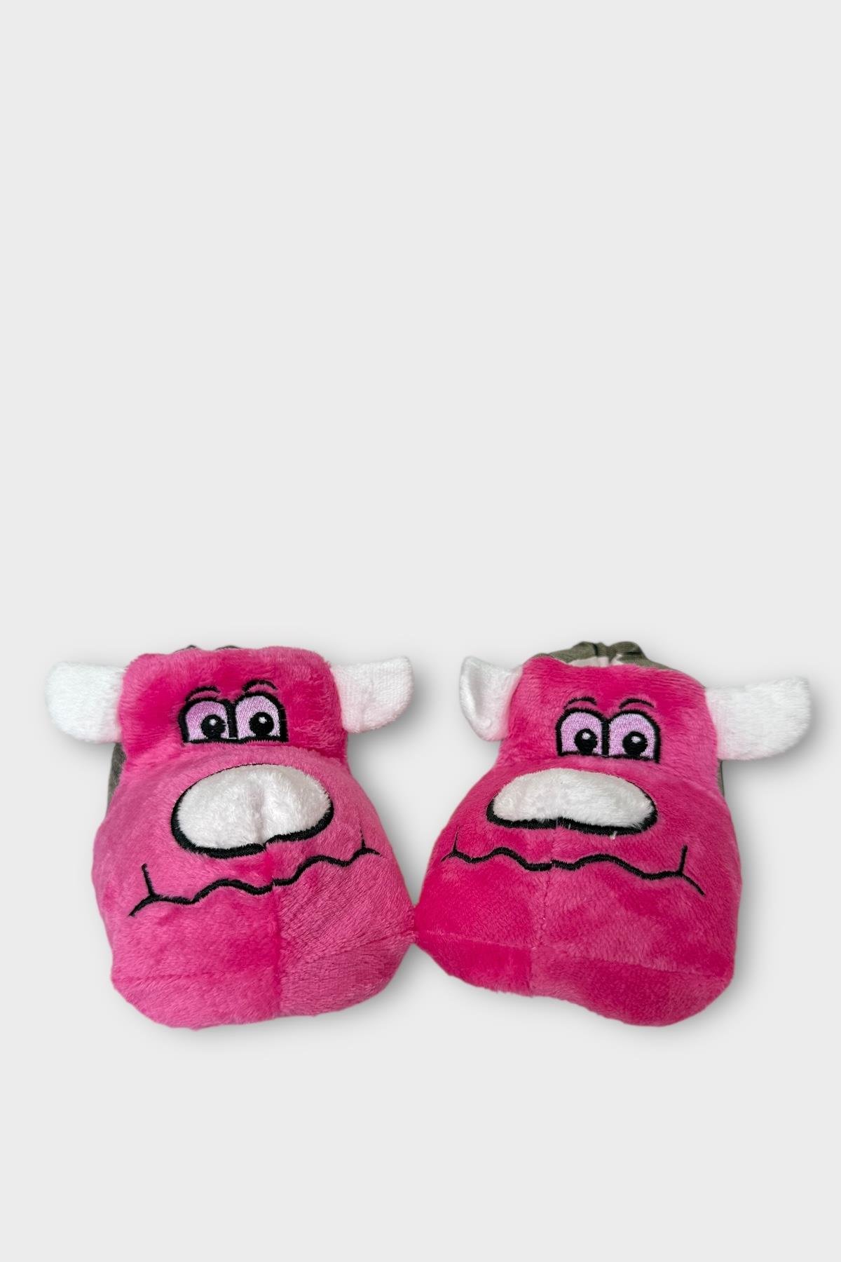 Çocuk Sevimli Köpek Figürlü Panduf FUŞYA - Görsel 8