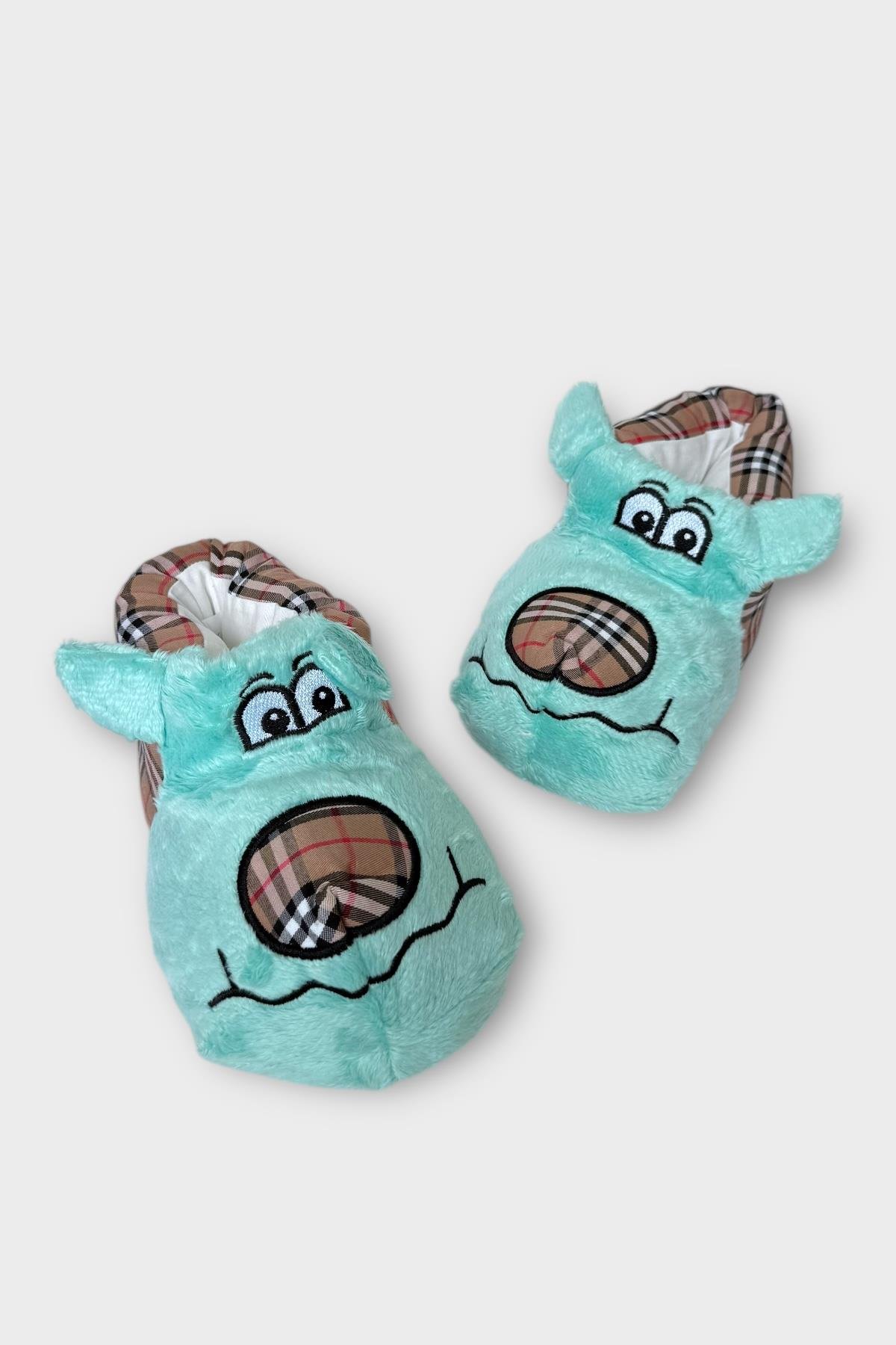 Çocuk Sevimli Köpek Figürlü Panduf SU YEŞİLİ - Görsel 2