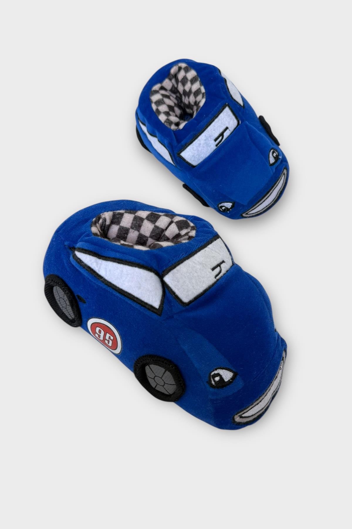 Çocuk Figürlü Panduf Ev Pandufu Ev Ayakkabısı Ev Botu Kreş Okul Ayakkabısı MAVİ - Görsel 2