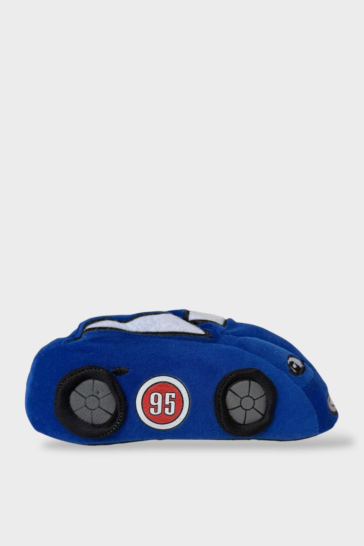 Çocuk Figürlü Panduf Ev Pandufu Ev Ayakkabısı Ev Botu Kreş Okul Ayakkabısı MAVİ - Görsel 3