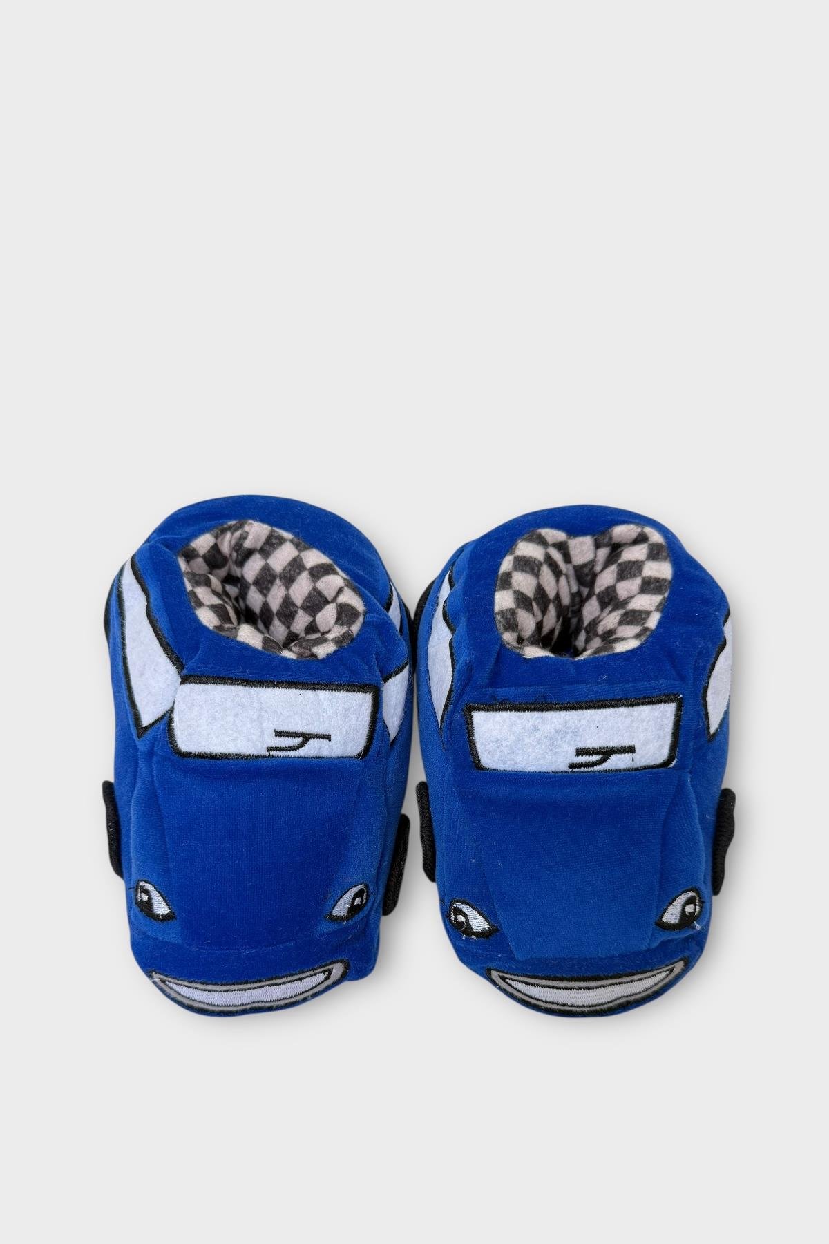 Çocuk Figürlü Panduf Ev Pandufu Ev Ayakkabısı Ev Botu Kreş Okul Ayakkabısı MAVİ - Görsel 7