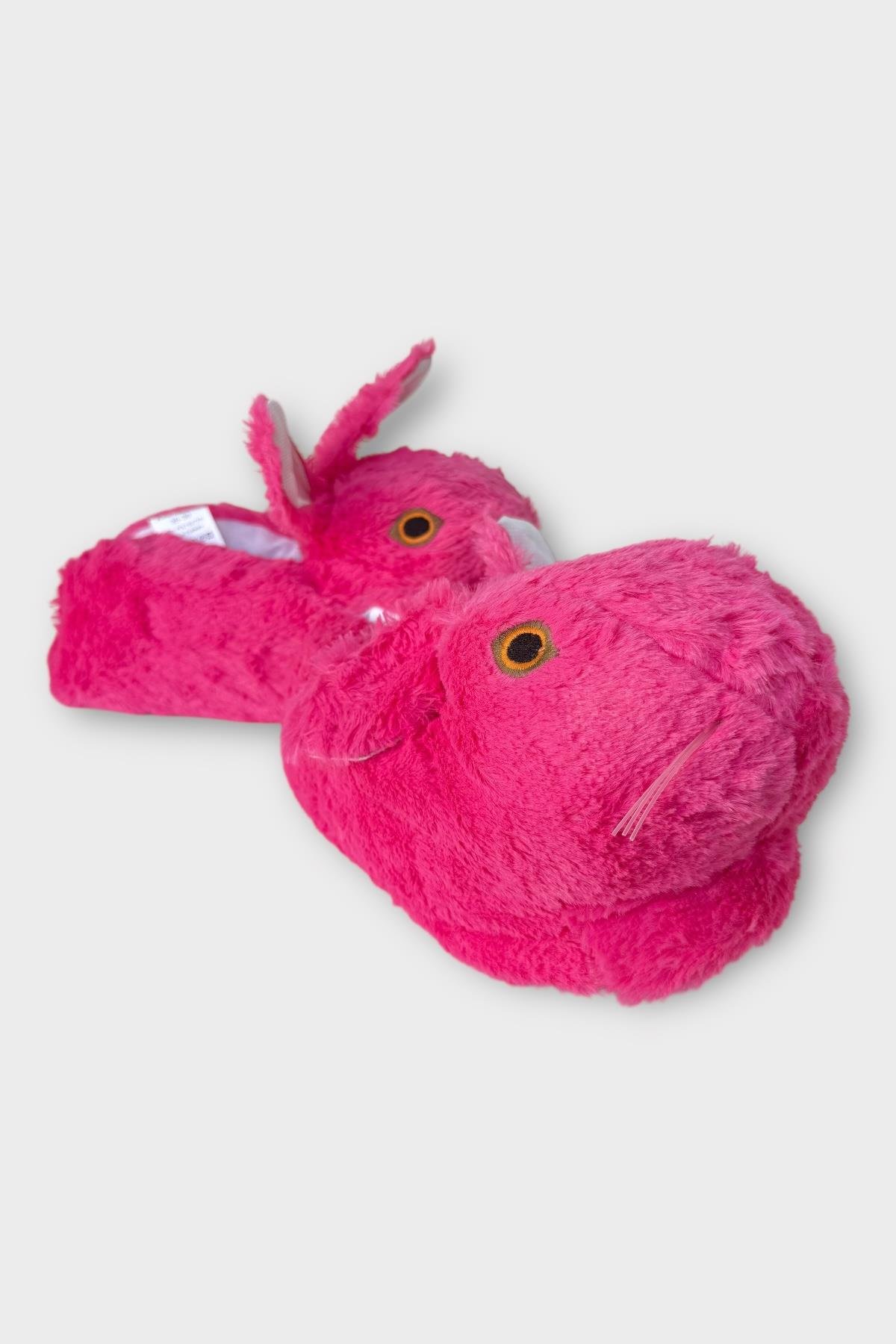 Peluş Tavşan Figürlü Kaymaz ve Ses Yapmaz Ev Panduf FUŞYA - Görsel 4