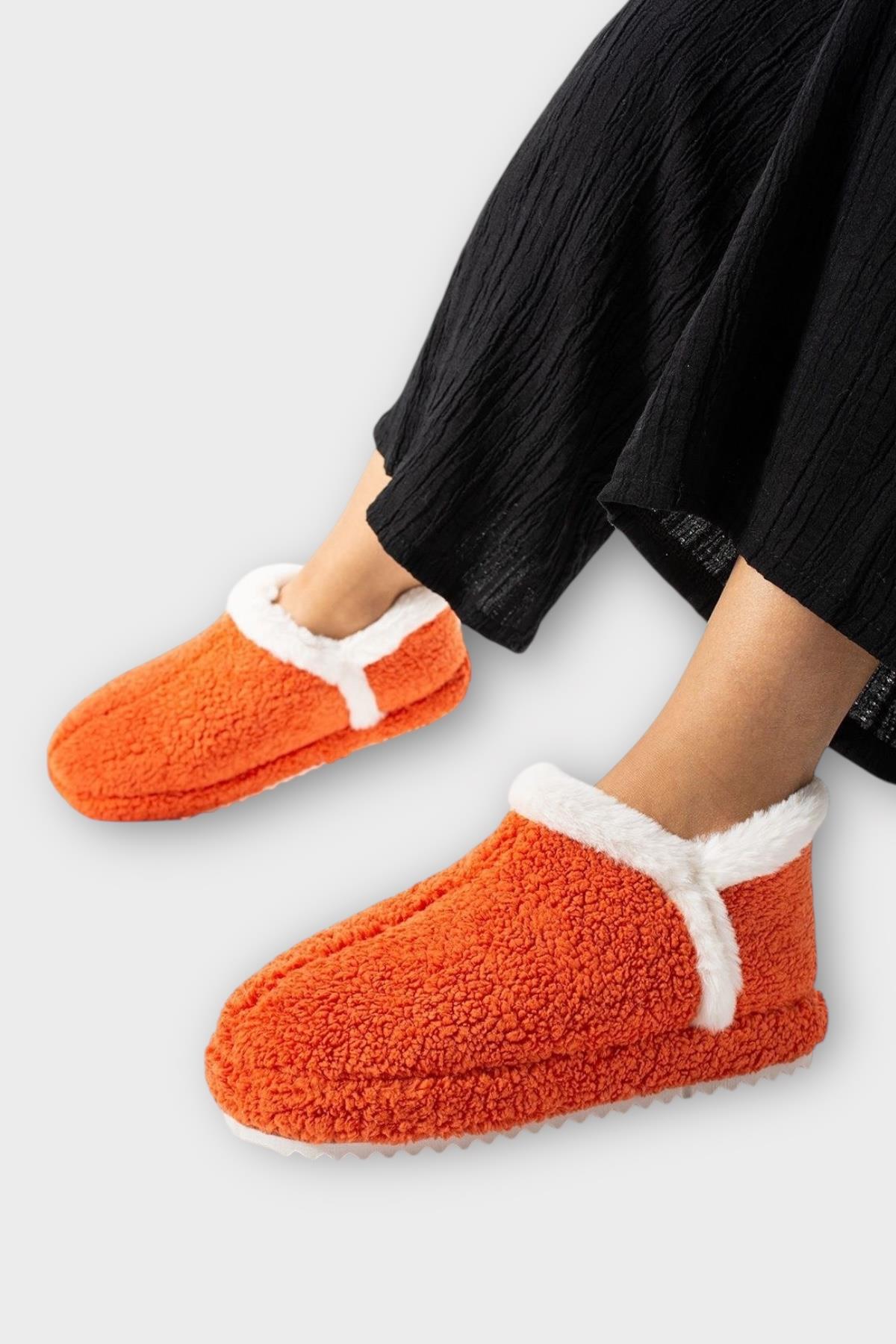 Kadın Panduf | Ev Botu | Ev Ayakkabısı Eva Kalın Hafif Kaymaz Taban TURUNCU - Görsel 3