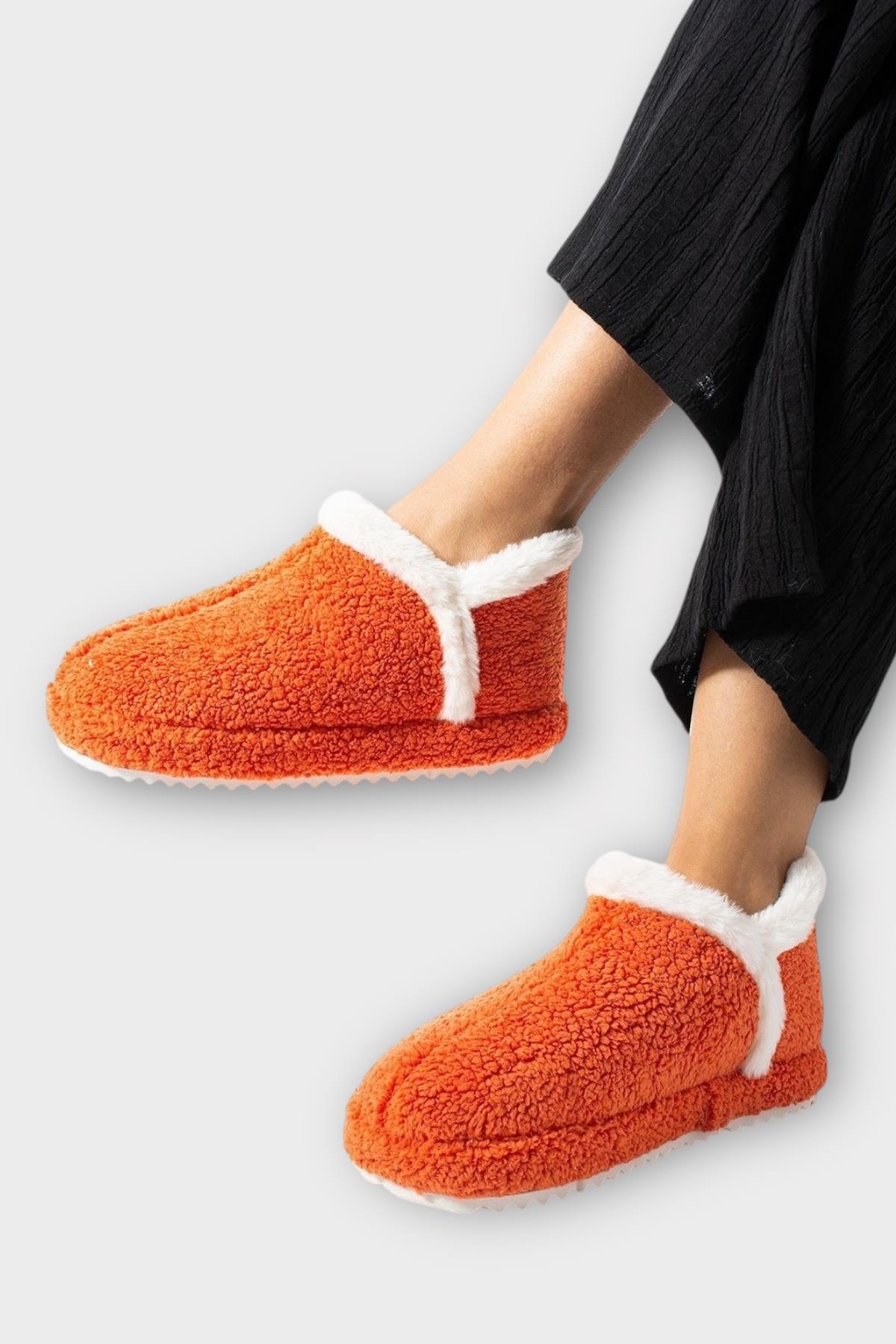 Kadın Panduf | Ev Botu | Ev Ayakkabısı Eva Kalın Hafif Kaymaz Taban TURUNCU - Görsel 4