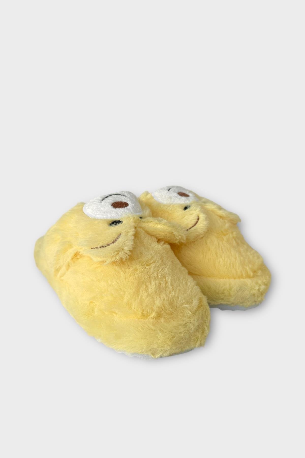 Kadın Kışlık Sevimli Panda Figürlü Kaydırmaz Taban Ev Terliği Panduf SARI - Görsel 6