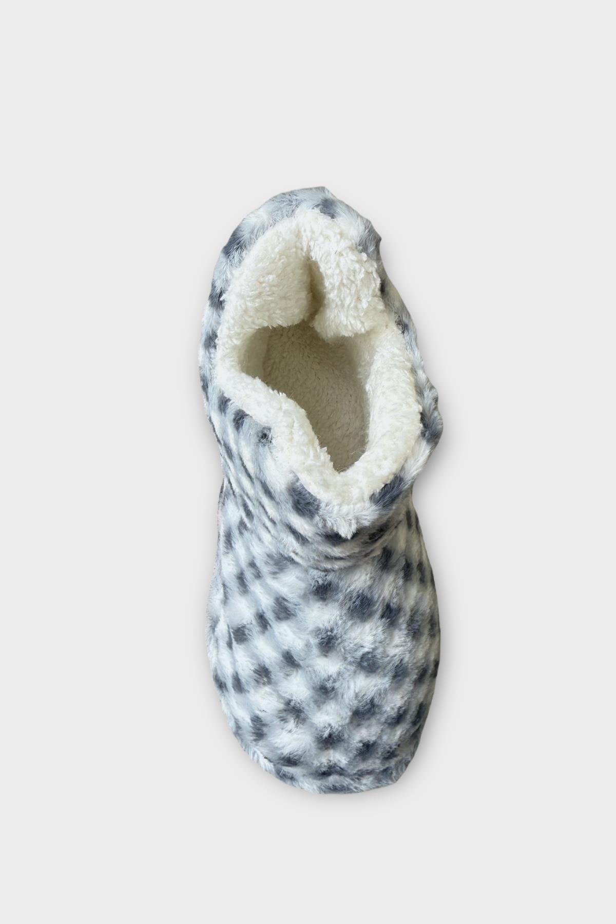 Kadın Piti Kareli Ev Botu Panduf SİYAH - Görsel 7