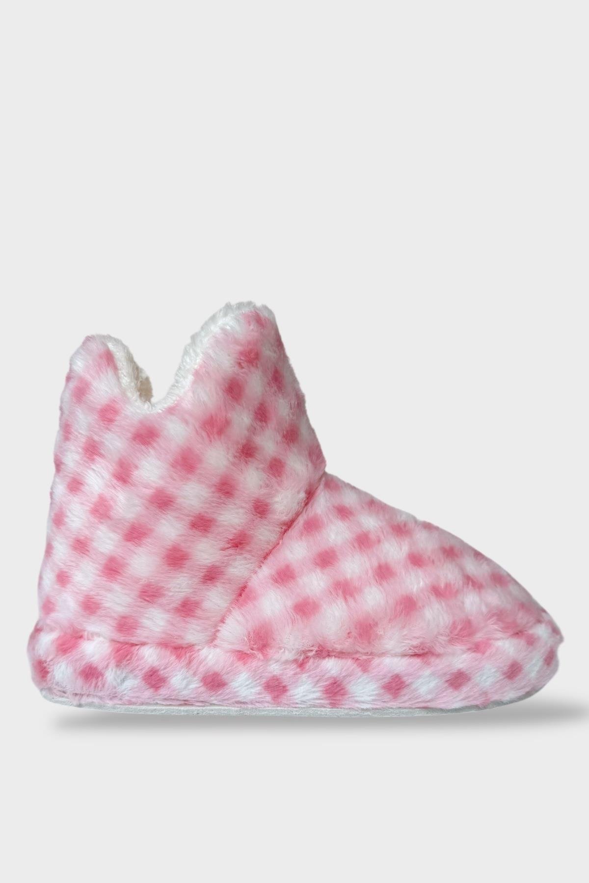 Kadın Piti Kareli Ev Botu Panduf PUDRA - Görsel 3