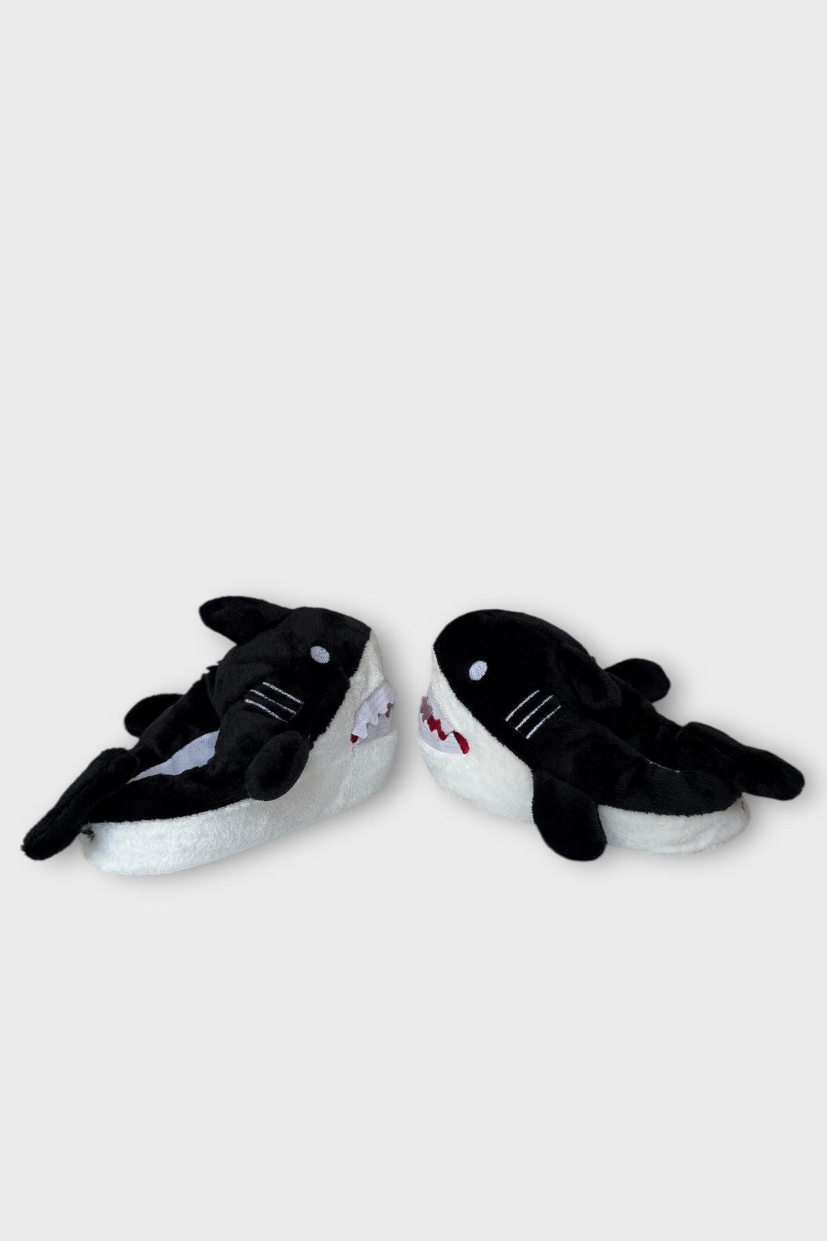 Kadın Köpek Balığı Figürlü Panduf SİYAH - Görsel 5