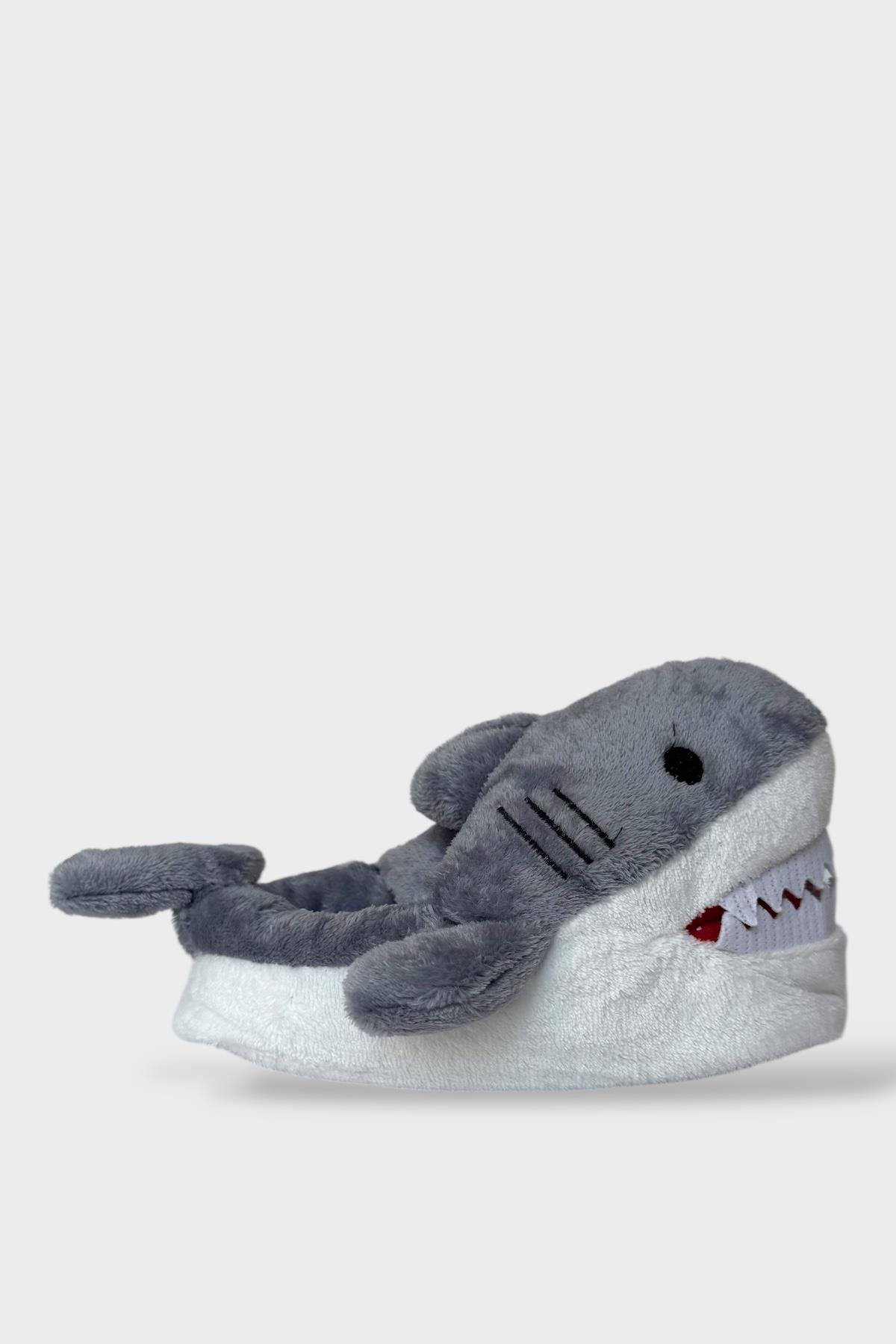 Kadın Köpek Balığı Figürlü Panduf GRİ - Görsel 4