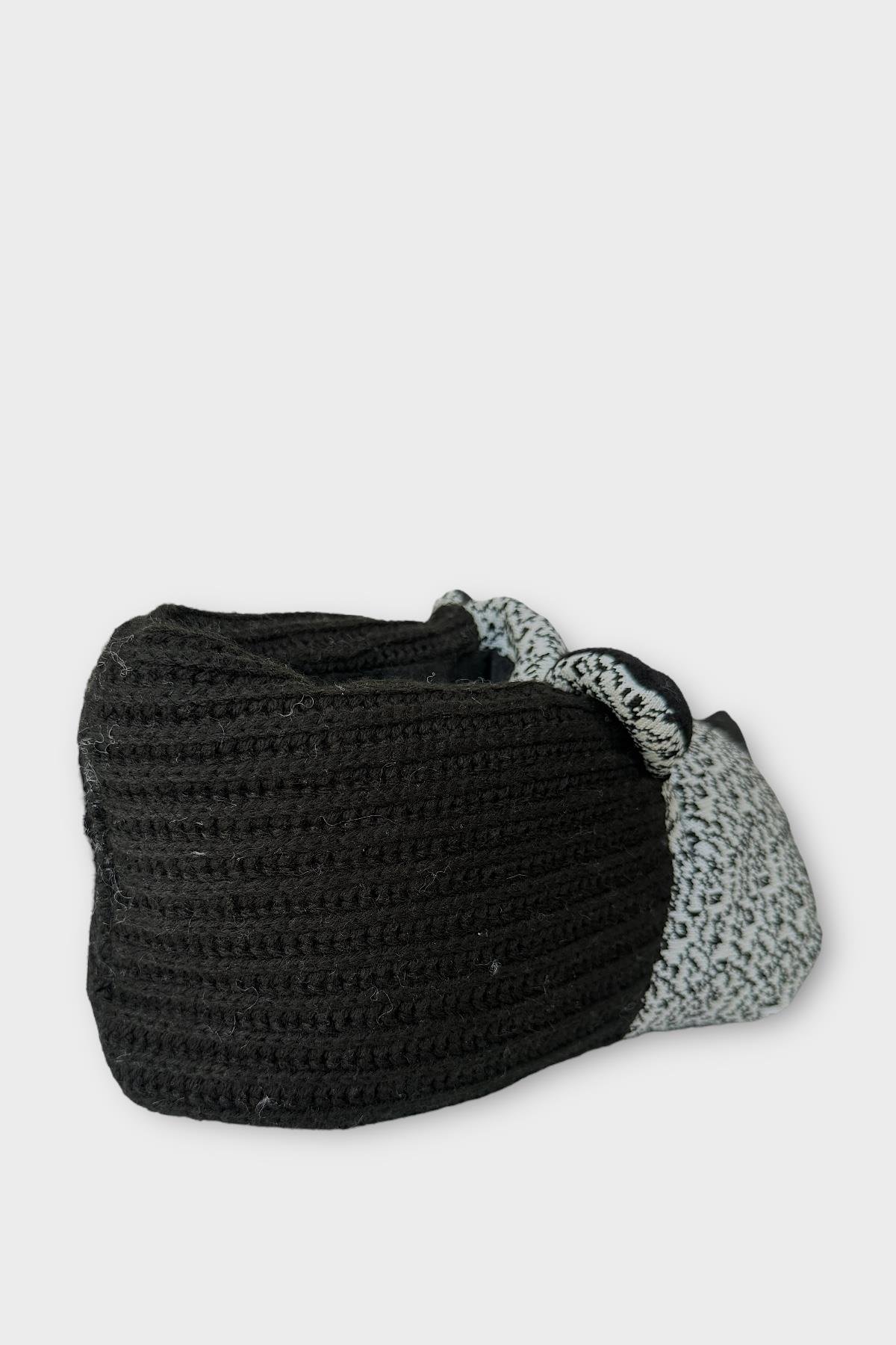 Erkek Örgülü Panduf Ev Botu SİYAH - Görsel 6