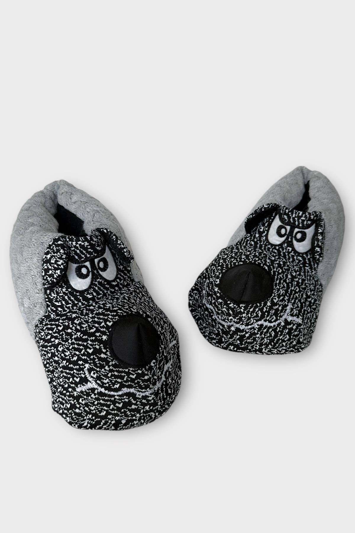 Erkek Örgülü Panduf Ev Botu GRİ - Görsel 5