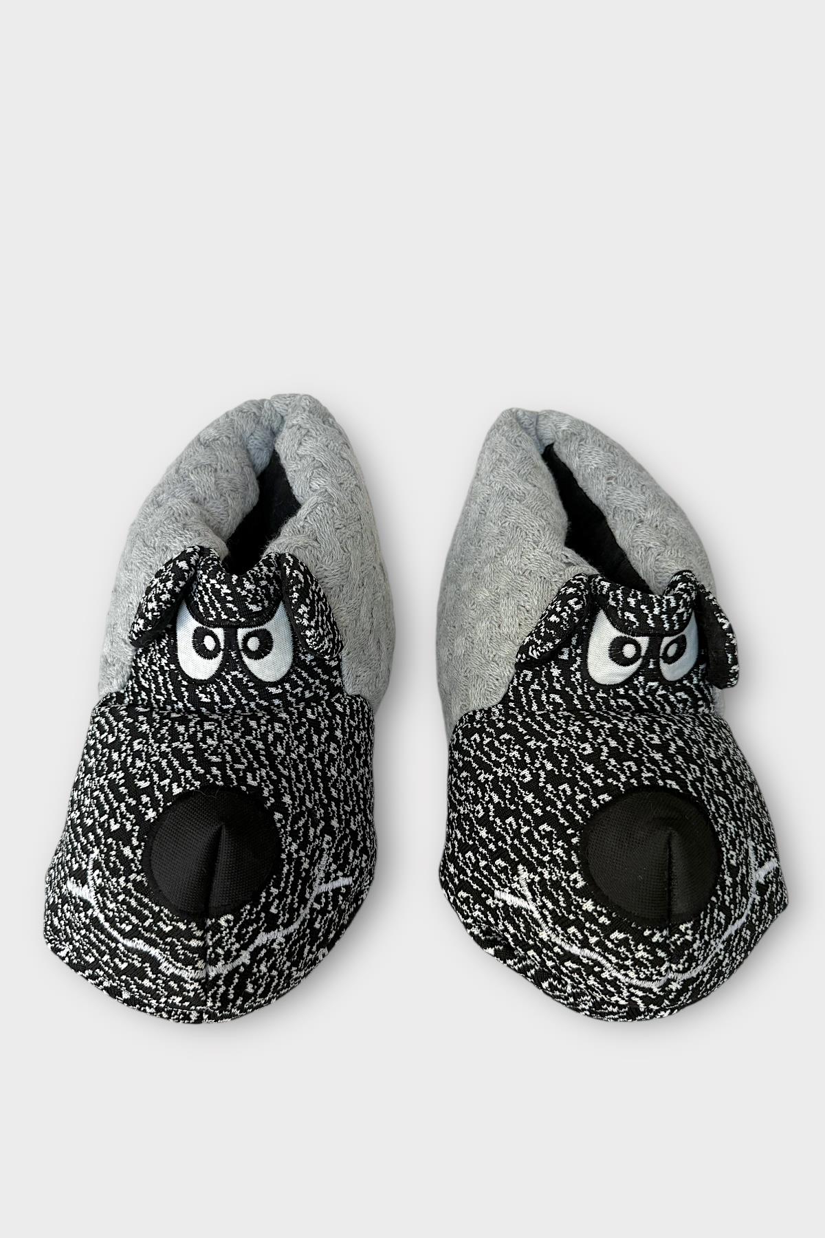 Erkek Örgülü Panduf Ev Botu GRİ - Görsel 7