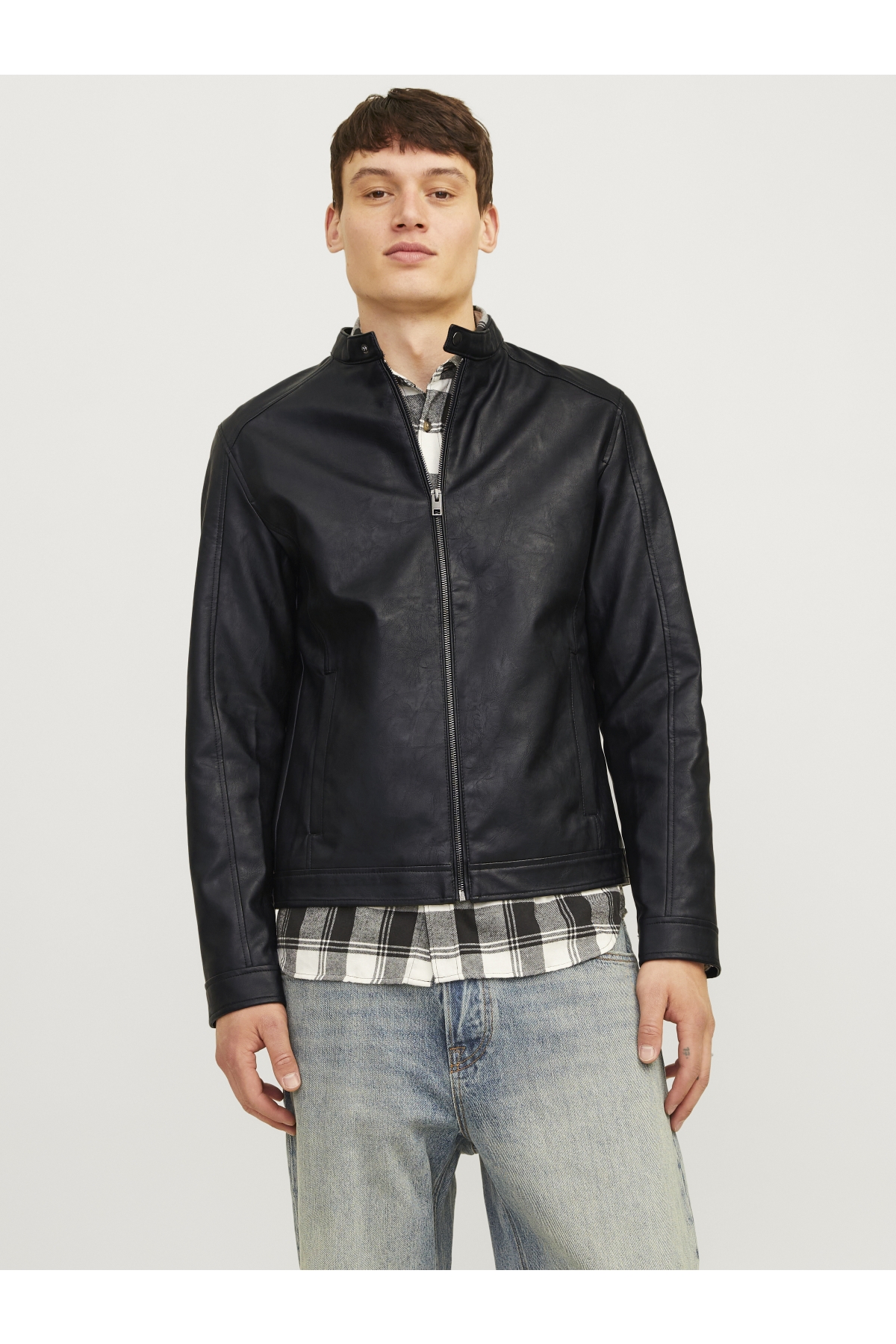 Jack Jones Jjedylan Pu Bıker Jacket Noos Erkek Siyah Ceket