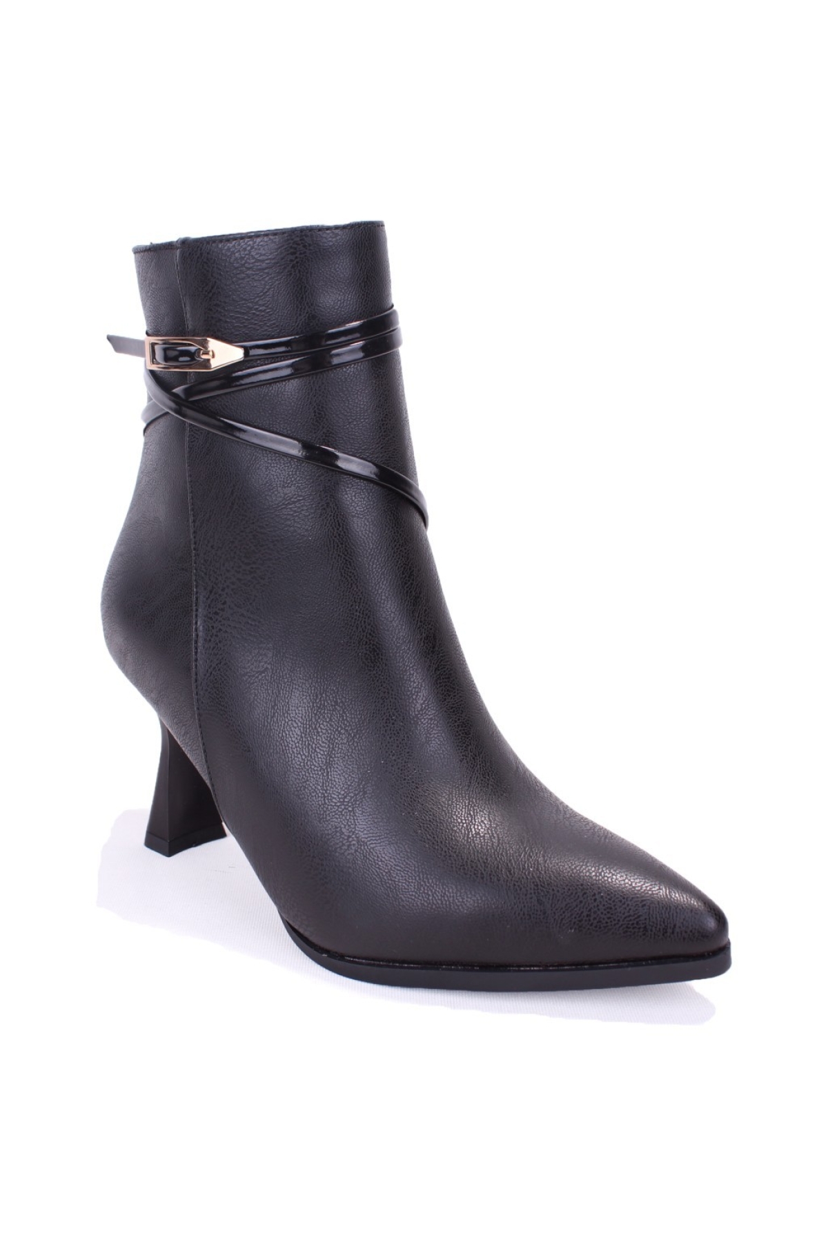 DZA07-11332004 Siyah Klasik Topuklu Kadın Bot - Görsel 2