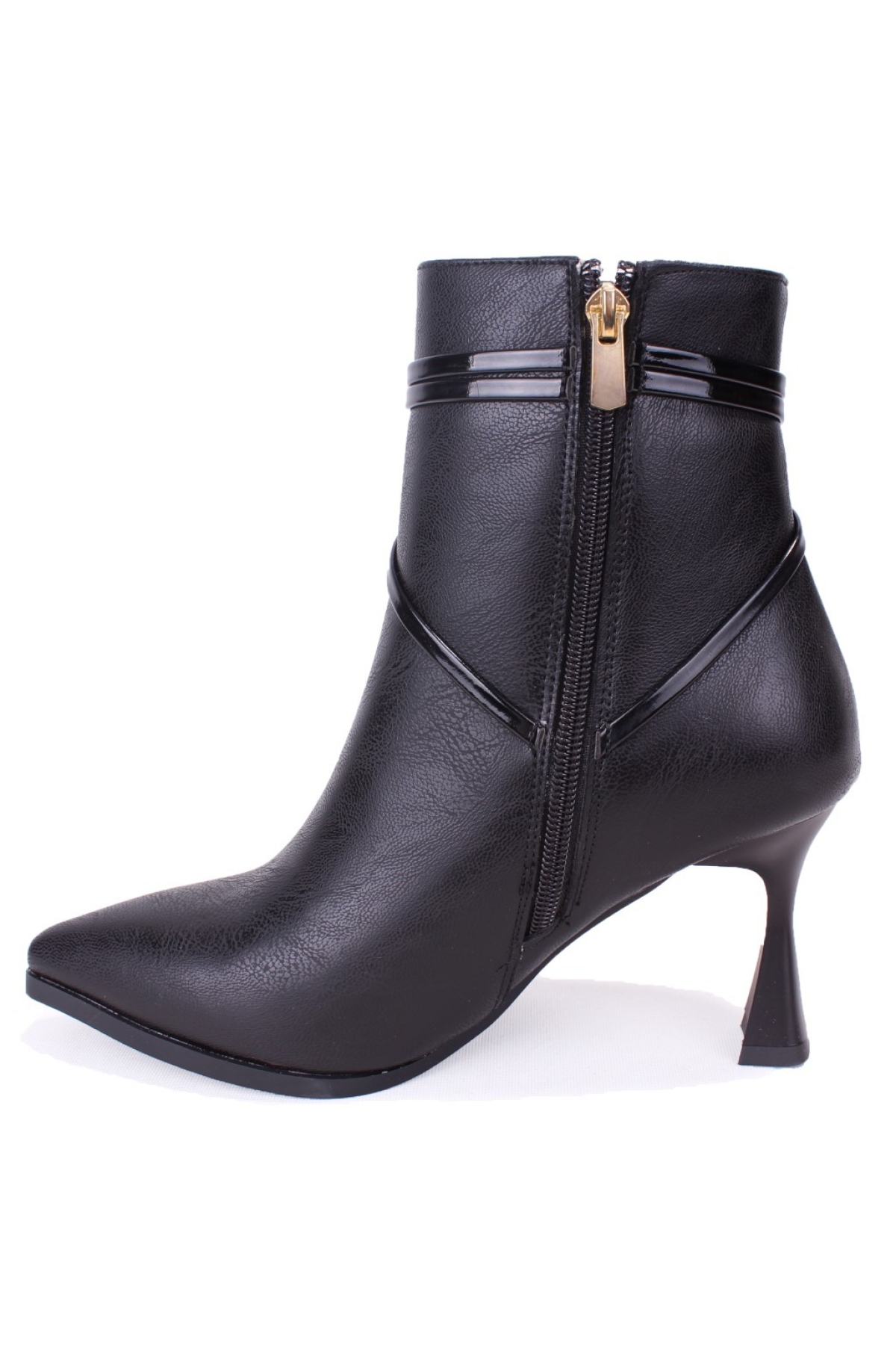 DZA07-11332004 Siyah Klasik Topuklu Kadın Bot - Görsel 4