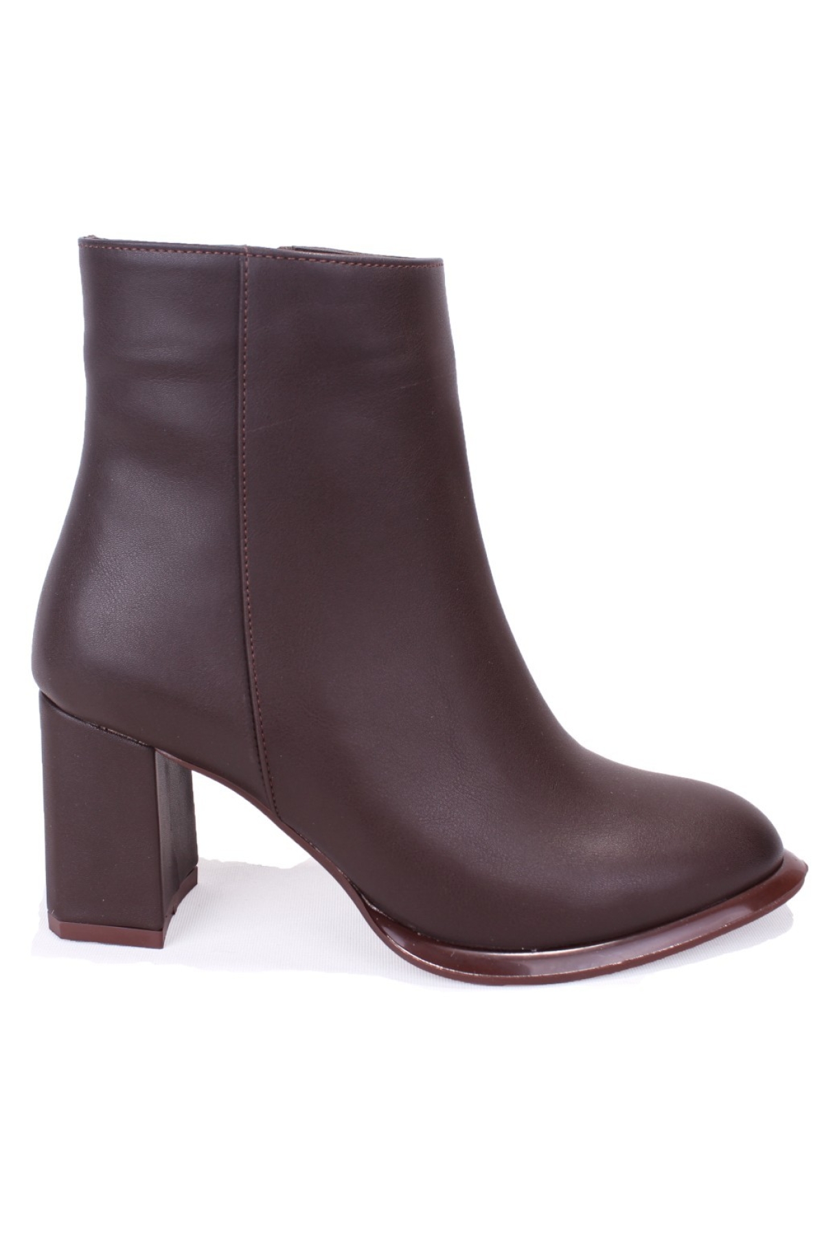 DZA07-811501 Kahve Klasik Topuklu Kadın Bot - Görsel 3