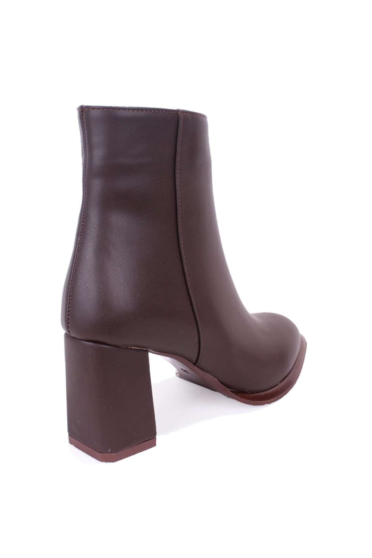 DZA07-811501 Kahve Klasik Topuklu Kadın Bot - Görsel 5