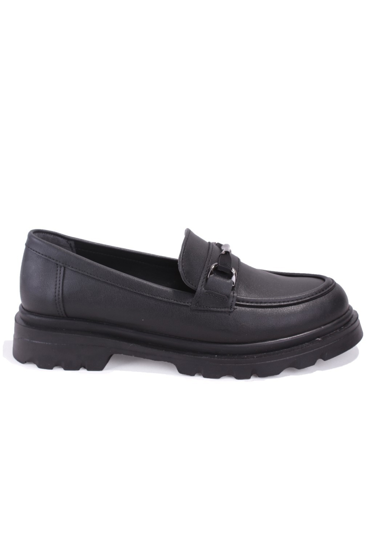 DZA07-90834 Siyah Günlük Loafer Kadın Ayakkabı - Görsel 3