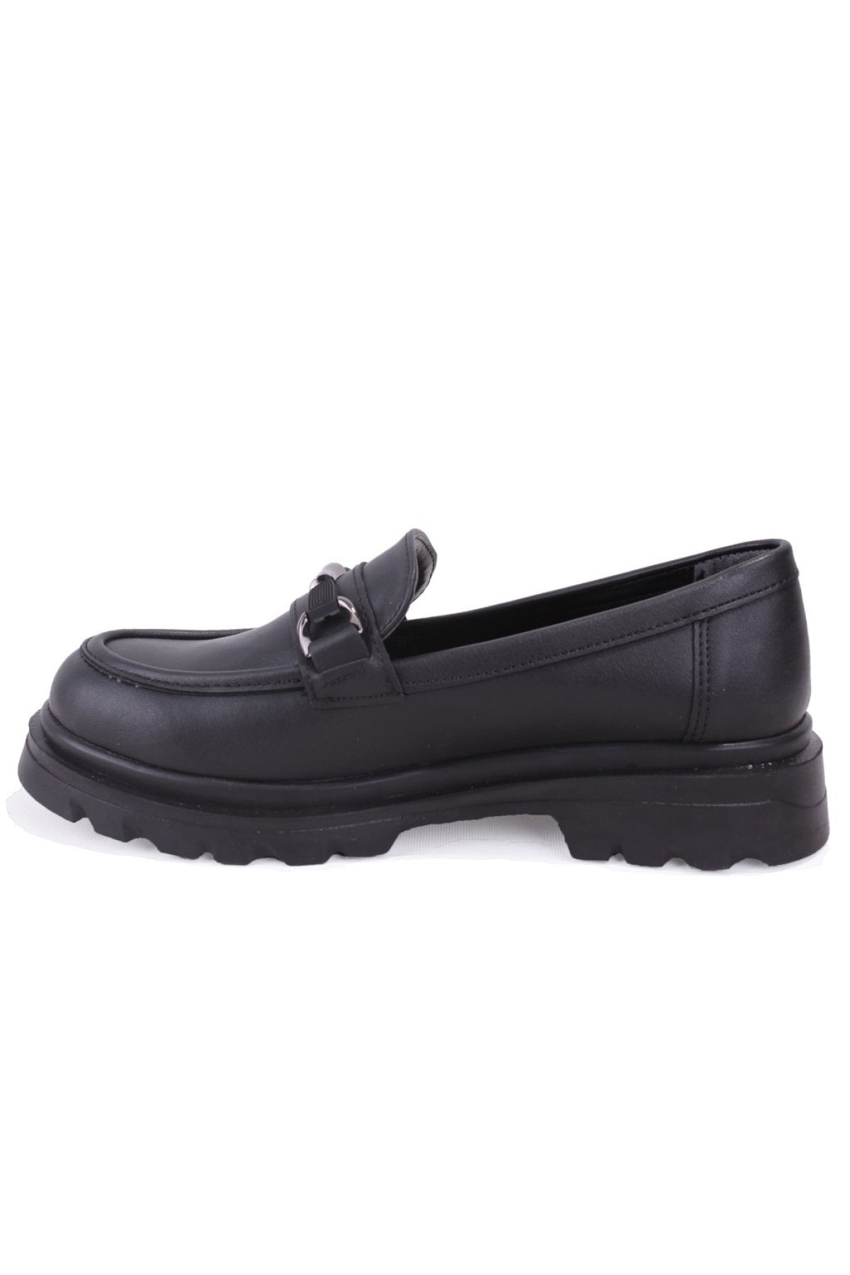 DZA07-90834 Siyah Günlük Loafer Kadın Ayakkabı - Görsel 4