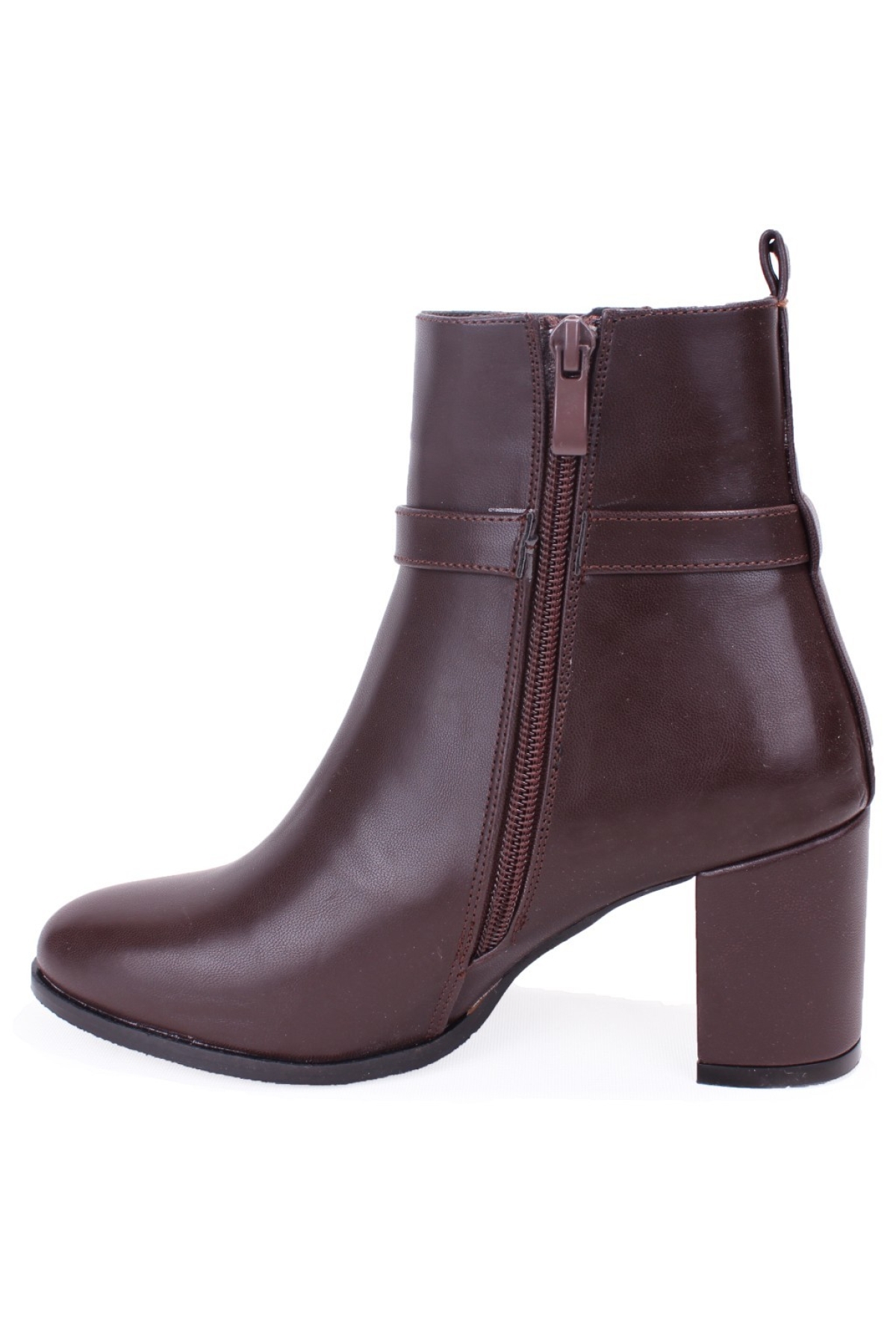DZA07-7251759 Kahve Klasik Topuklu Kadın Bot - Görsel 4