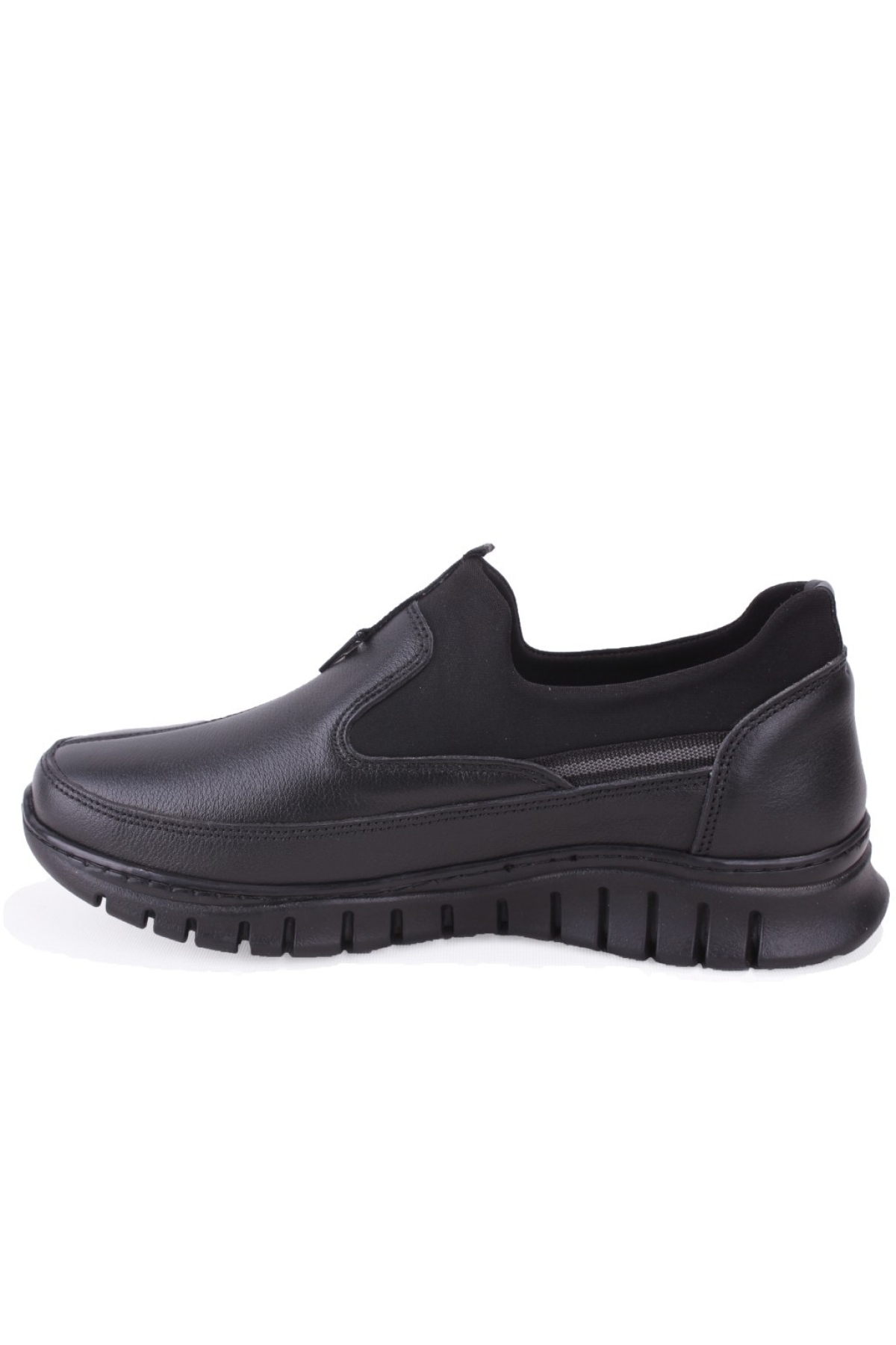 DZA07-122044654 Siyah Ortopedik Günlük Deri Kadın Ayakkabı - Görsel 4