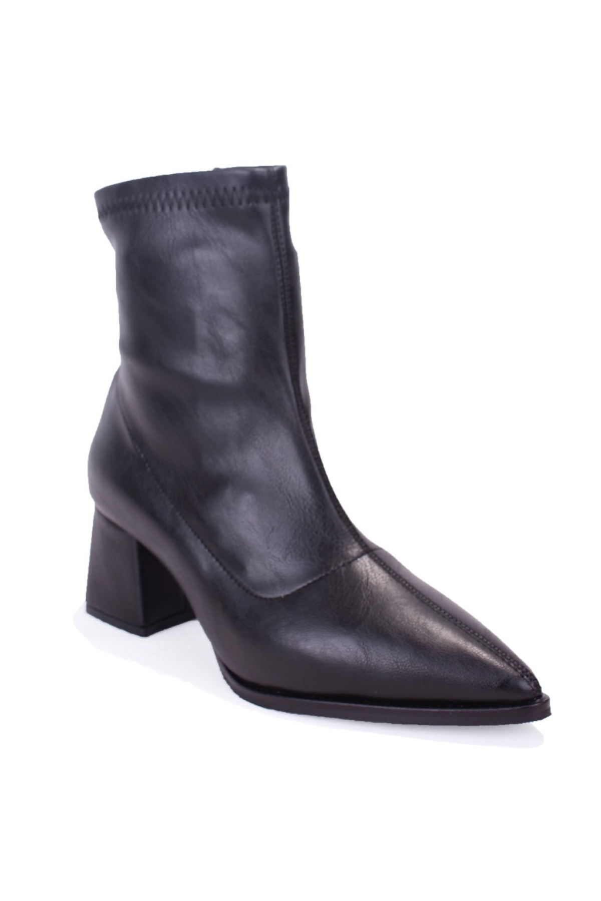 DZA07-1277201 Siyah Klasik Topuklu Kadın Bot - Görsel 2