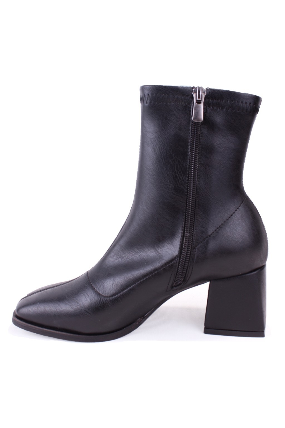 DZA07-1277101 Siyah Klasik Topuklu Kadın Bot - Görsel 4