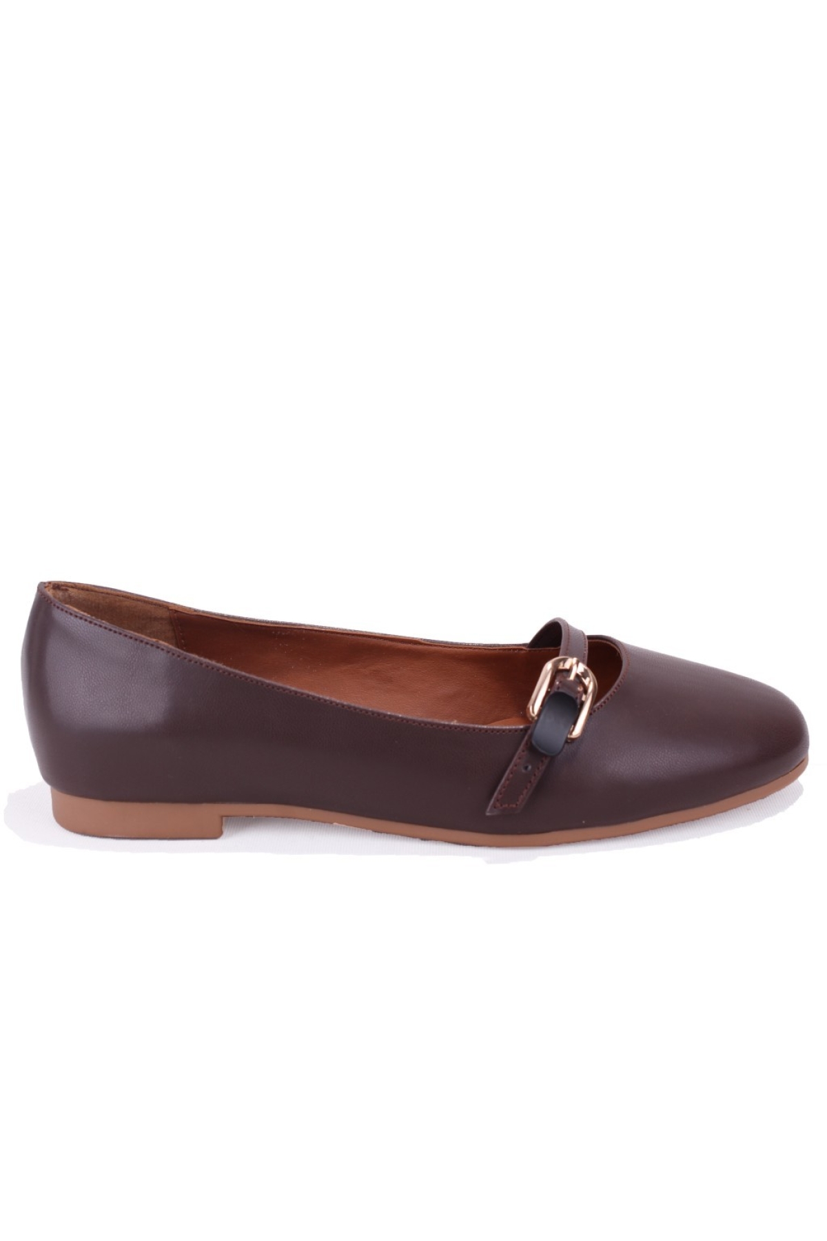 DZA07-108526454 Kahve Günlük Babet Kadın Ayakkabı - Görsel 3