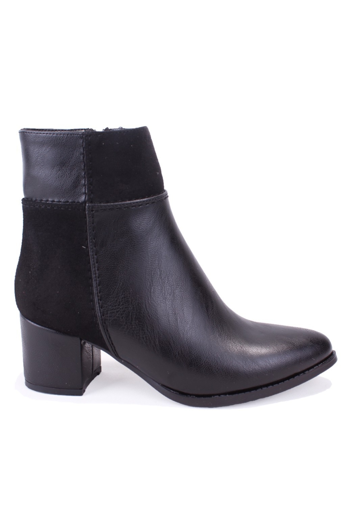 DZA07-928910 Siyah Klasik Topuklu Kadın Bot - Görsel 3