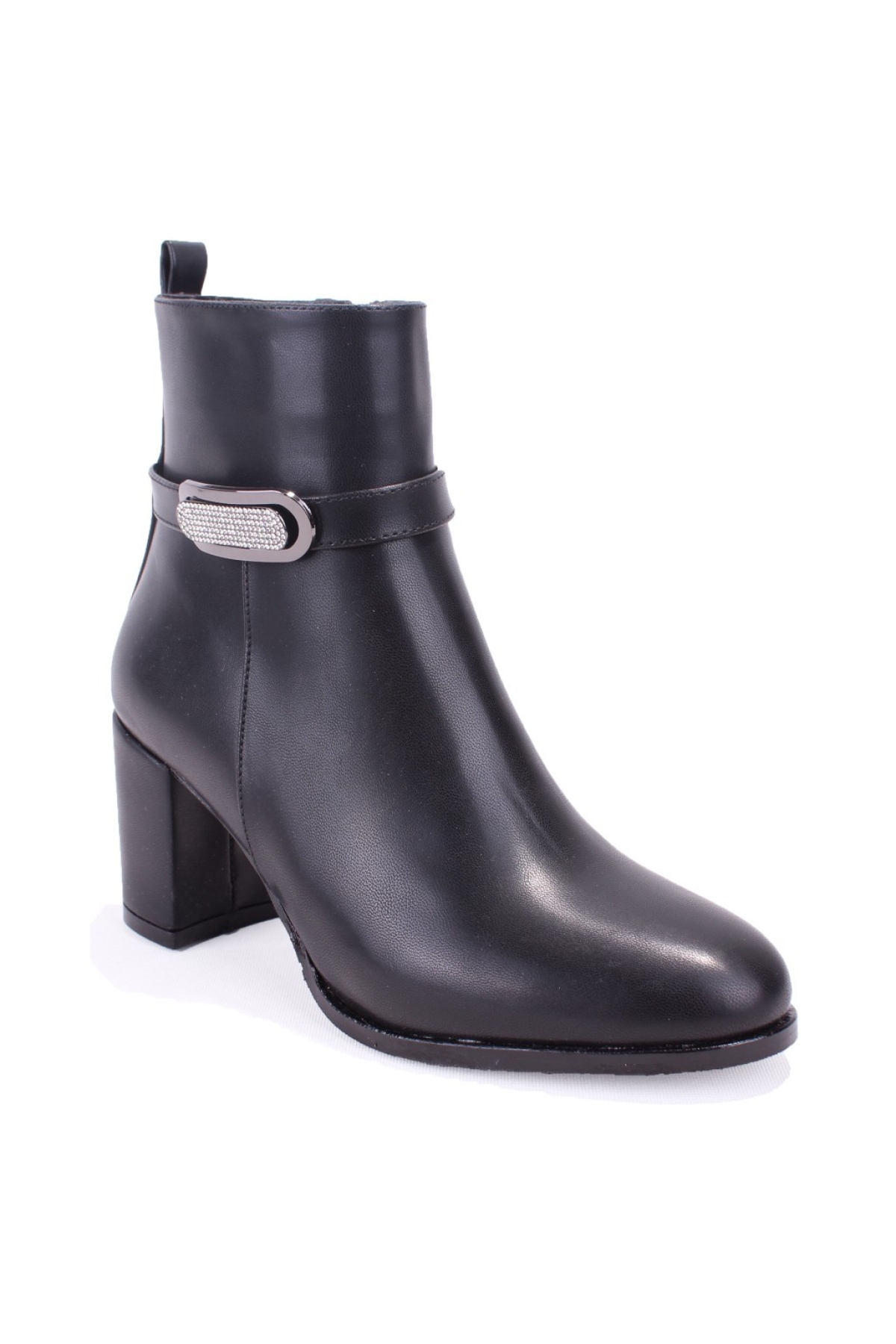 DZA07-7251759 Siyah Klasik Topuklu Kadın Bot - Görsel 2