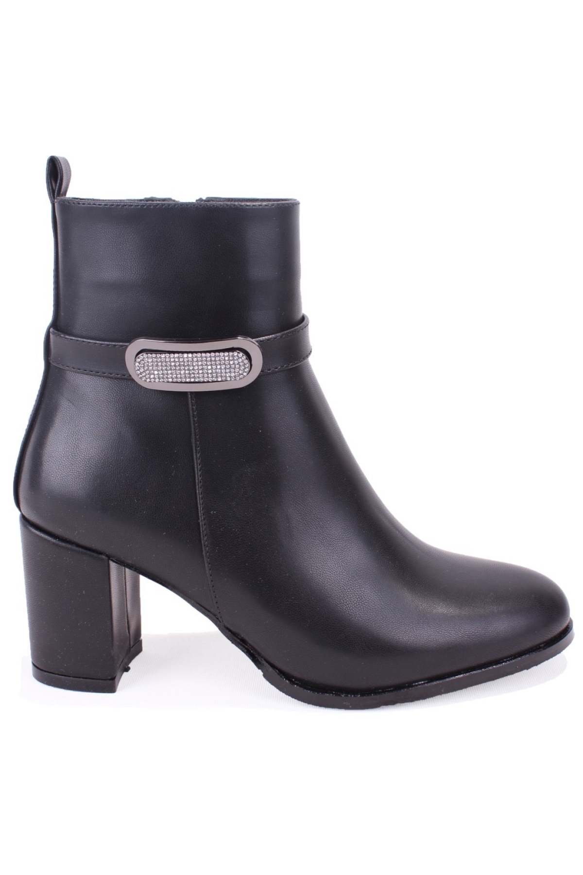 DZA07-7251759 Siyah Klasik Topuklu Kadın Bot - Görsel 3