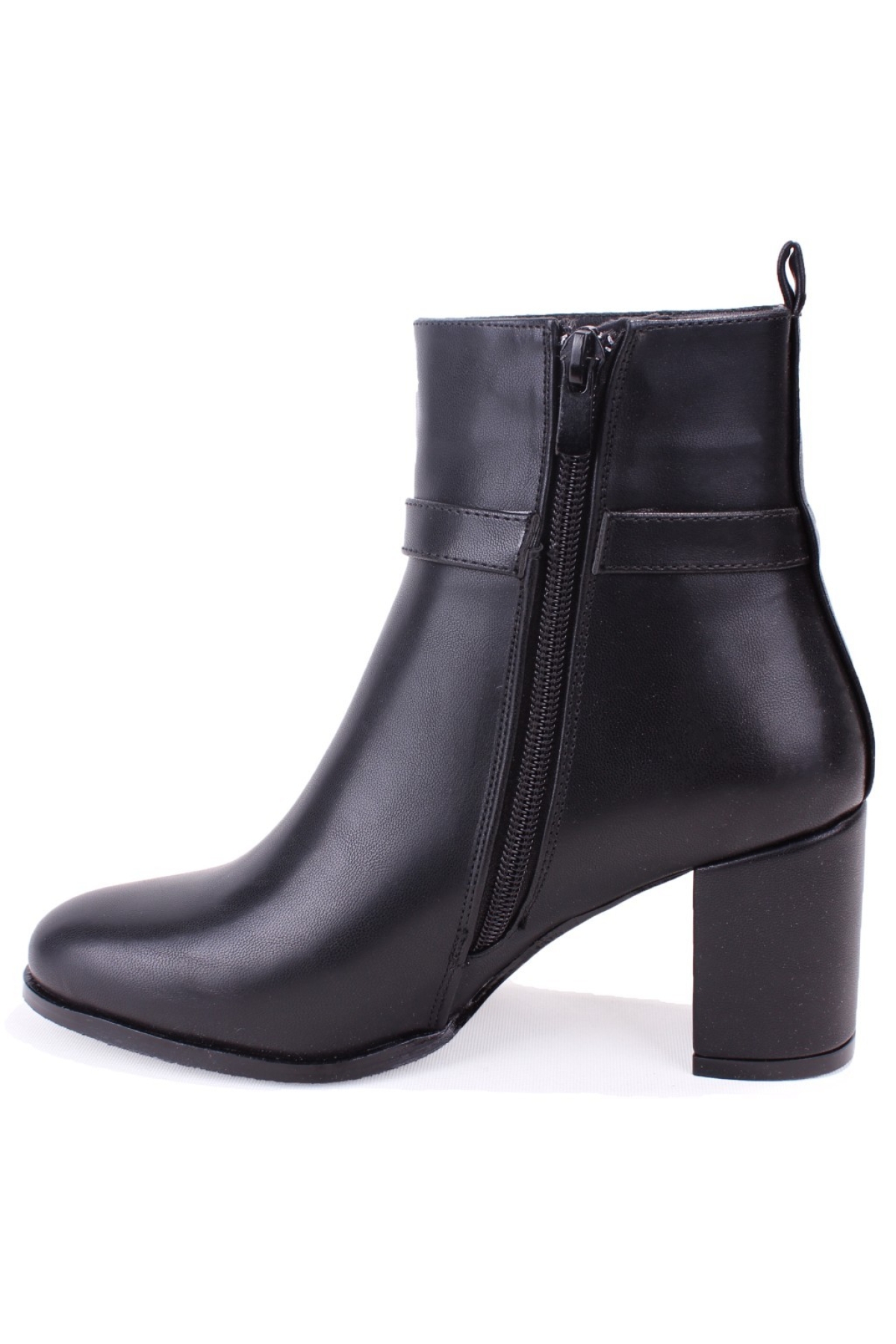 DZA07-7251759 Siyah Klasik Topuklu Kadın Bot - Görsel 4