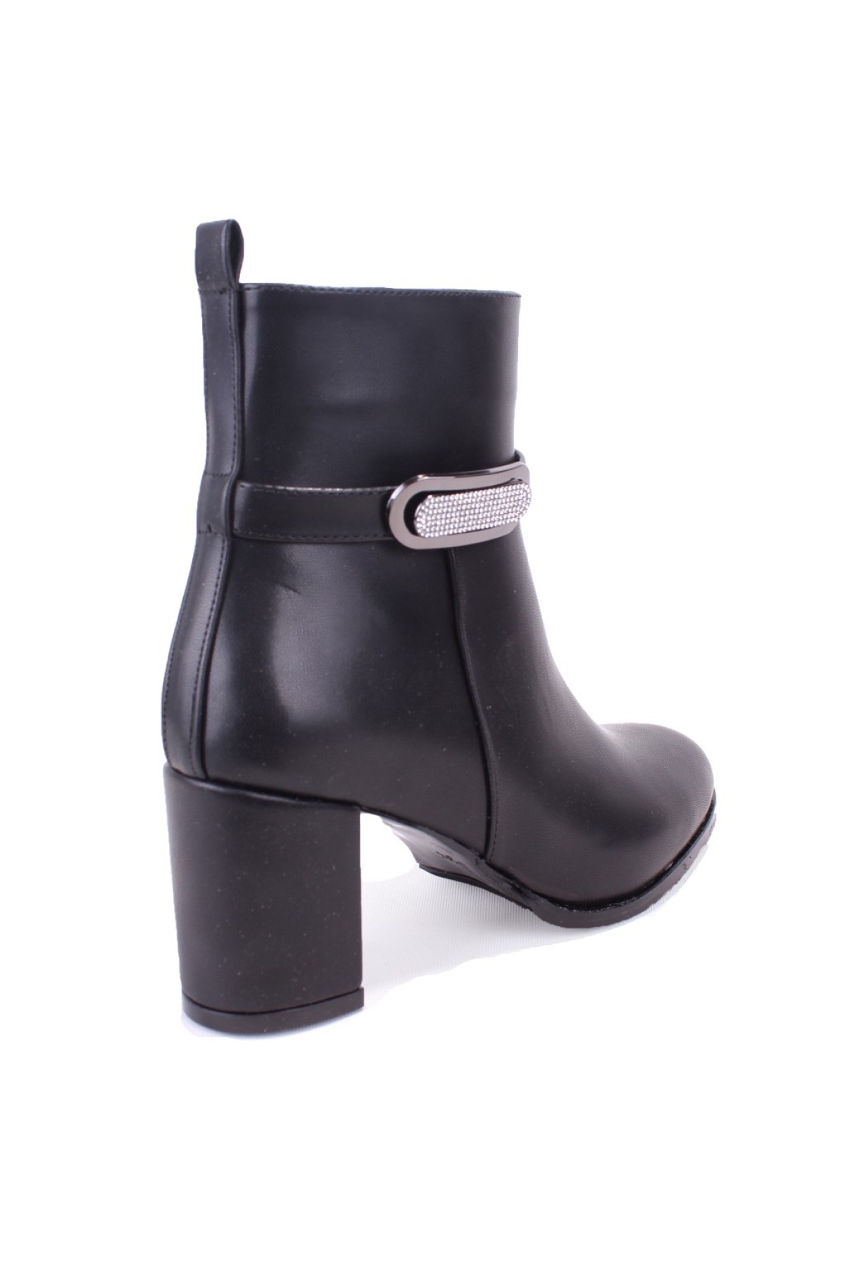 DZA07-7251759 Siyah Klasik Topuklu Kadın Bot - Görsel 5