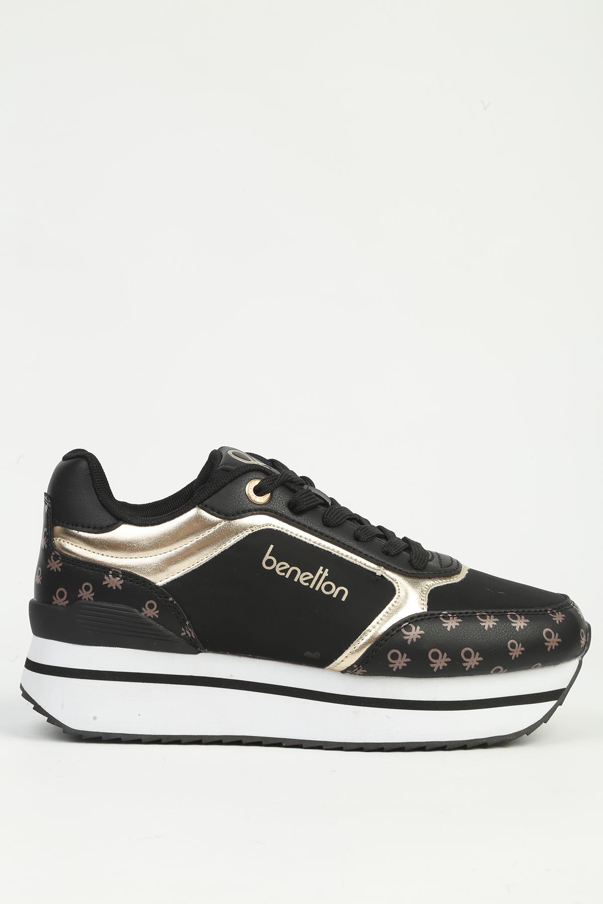 Siyah Beyaz Kadın Spor Ayakkabı İTHAL - Görsel 2