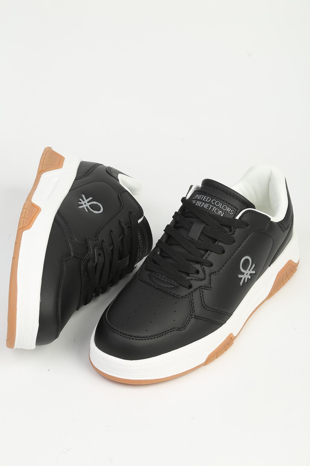 Siyah Beyaz Erkek Spor Ayakkabı İTHAL - Görsel 5