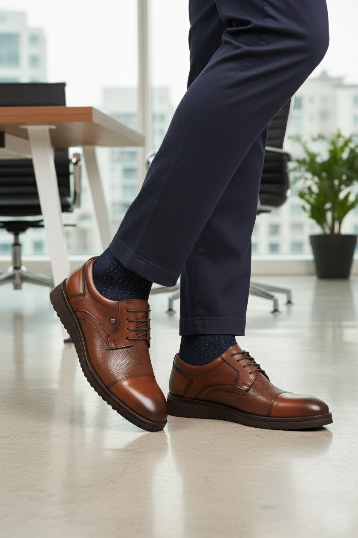 Taba Hakiki Deri Erkek Klasik Ayakkabı 2991 M - Görsel 4