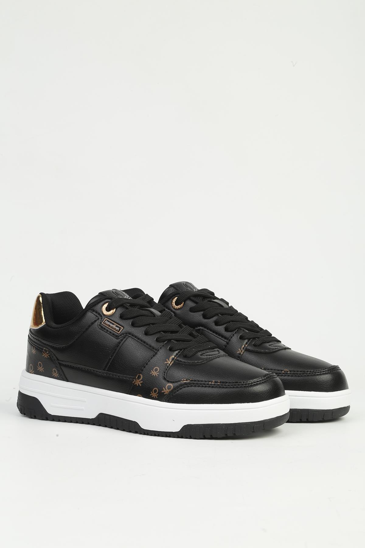 Siyah Beyaz Kadın Spor Ayakkabı İTHAL - Görsel 3