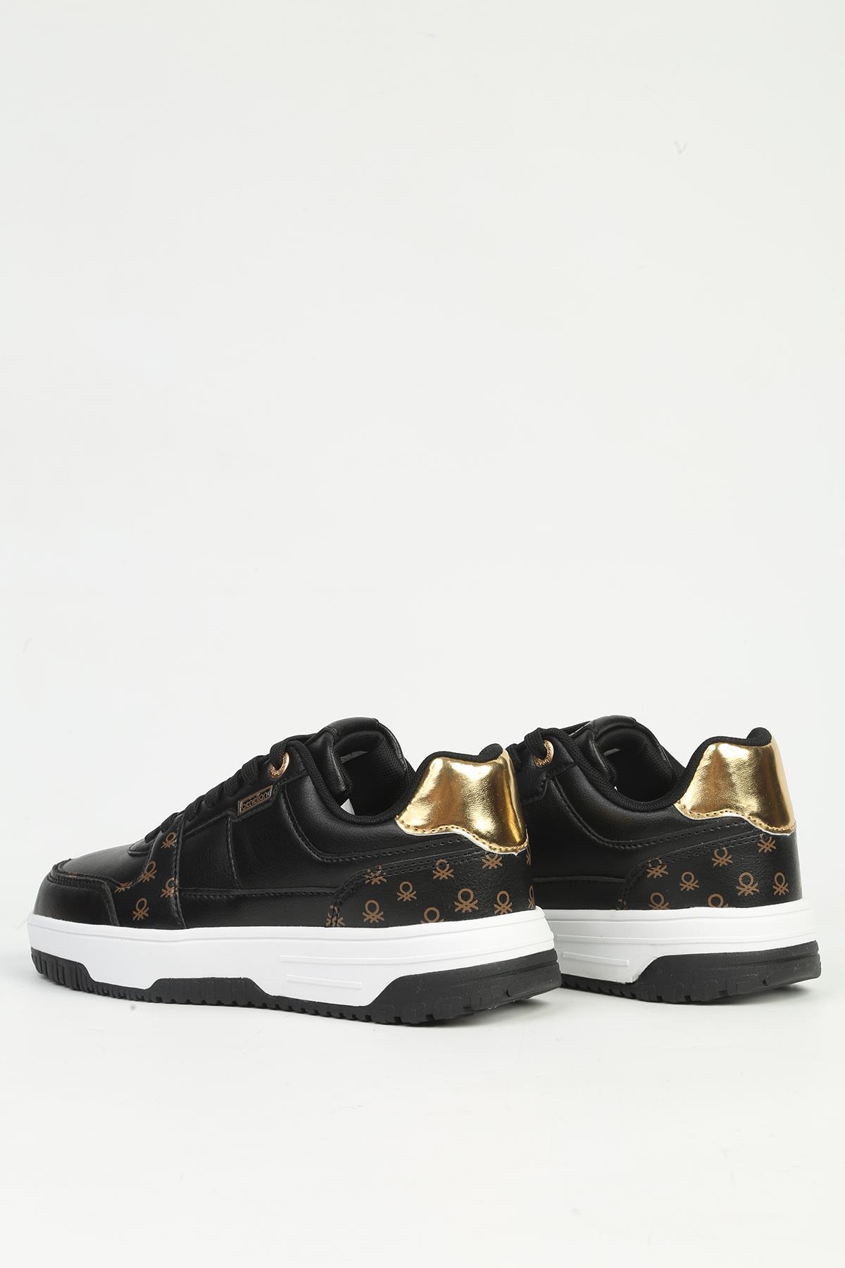 Siyah Beyaz Kadın Spor Ayakkabı İTHAL - Görsel 4