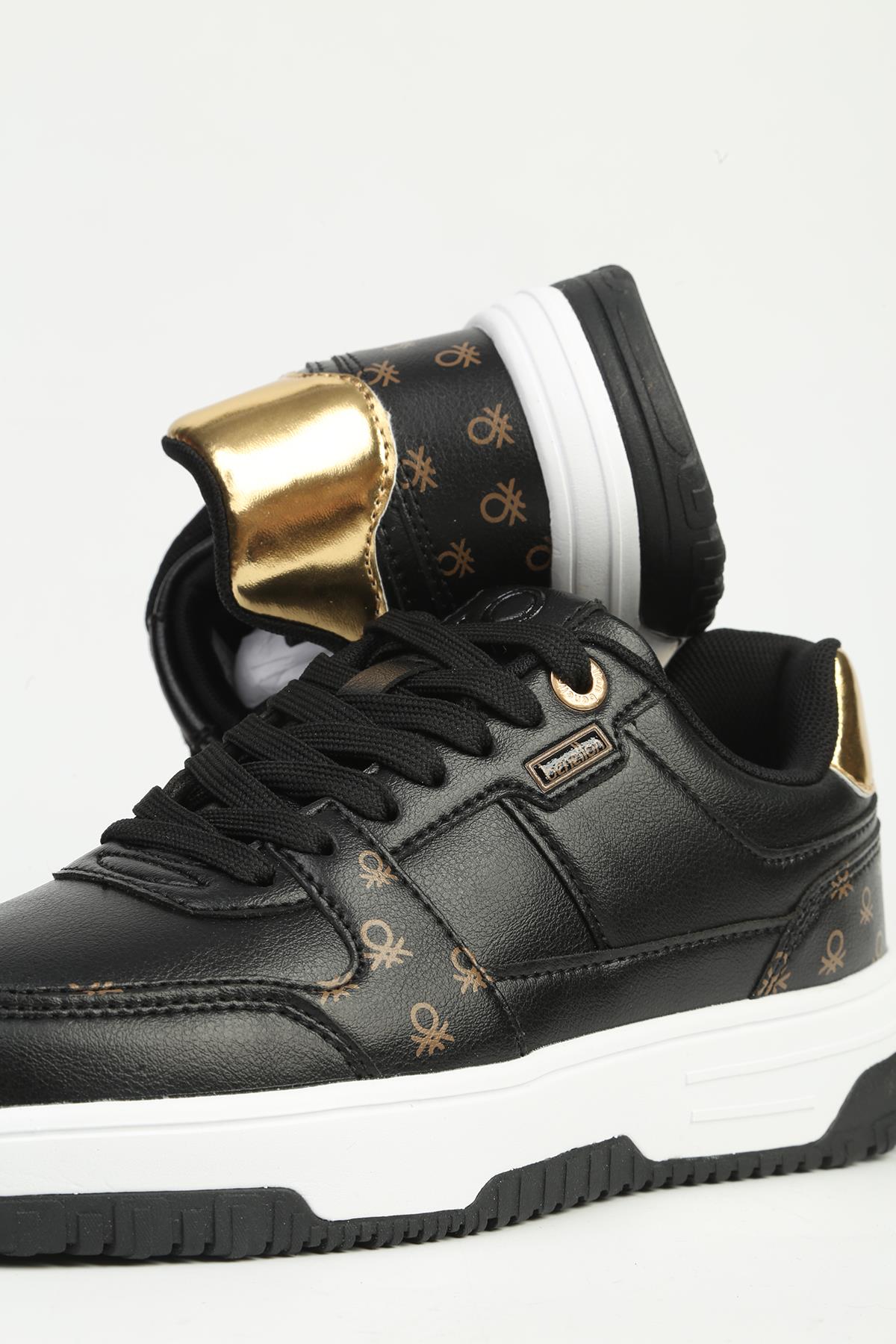 Siyah Beyaz Kadın Spor Ayakkabı İTHAL - Görsel 5