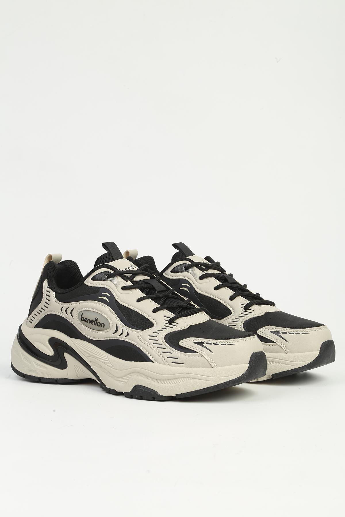 Siyah Bej Erkek Spor Ayakkabı İTHAL - Görsel 3