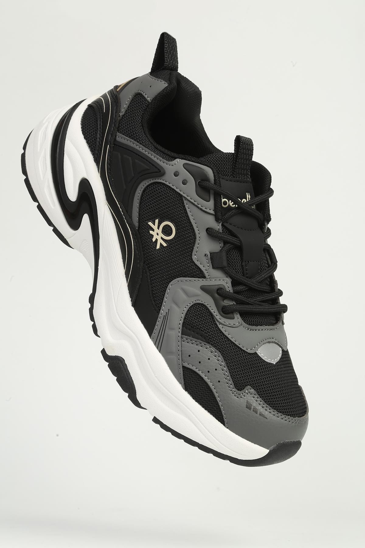 Siyah Beyaz Erkek Spor Ayakkabı İTHAL - Görsel 3