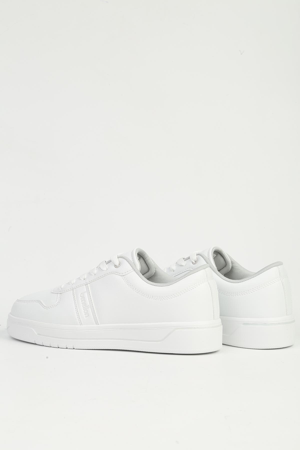 Beyaz Erkek Spor Ayakkabı İTHAL - Görsel 4