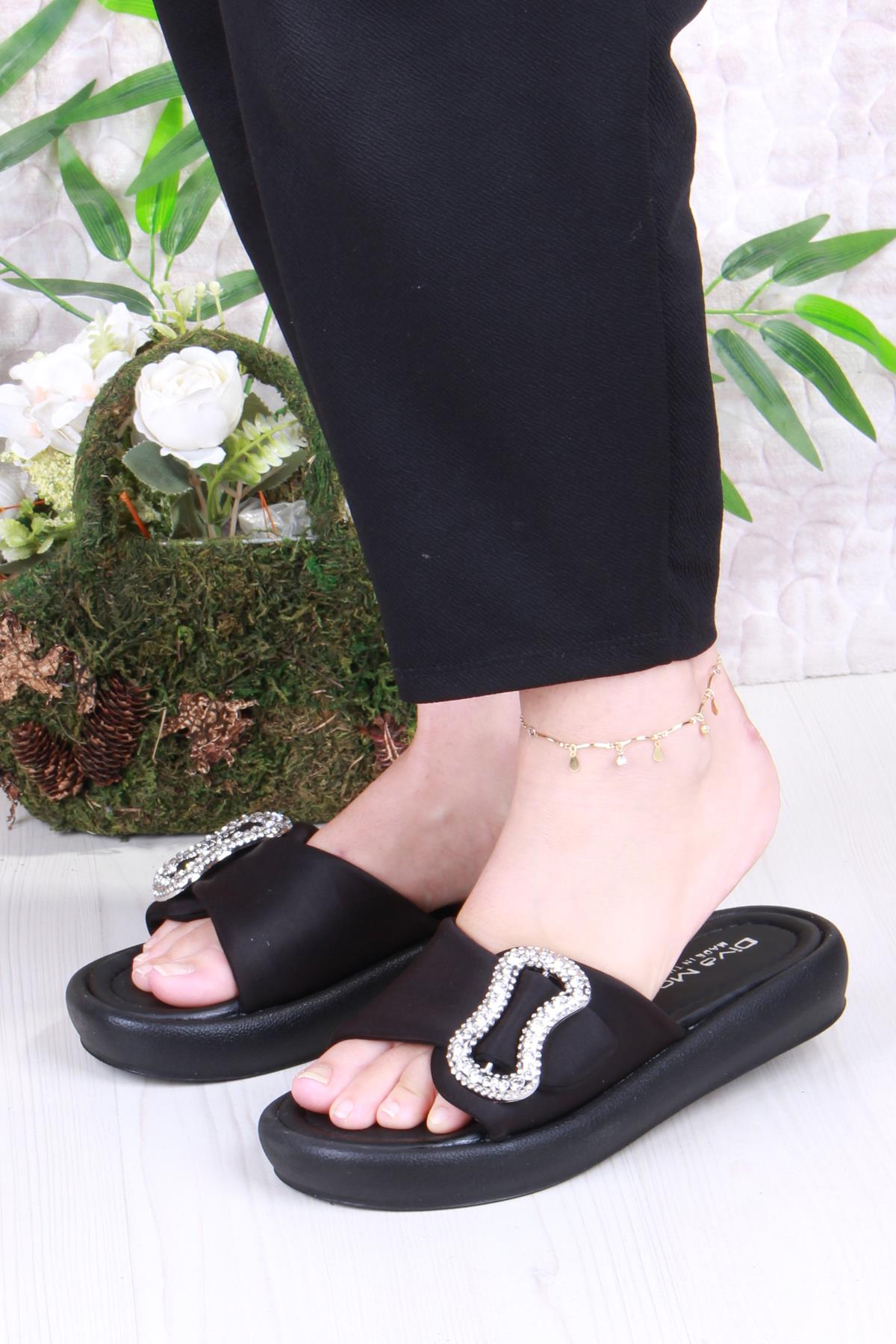 35033 Diva Com Taş Toka Detaylı Kadın Terlik - Görsel 3