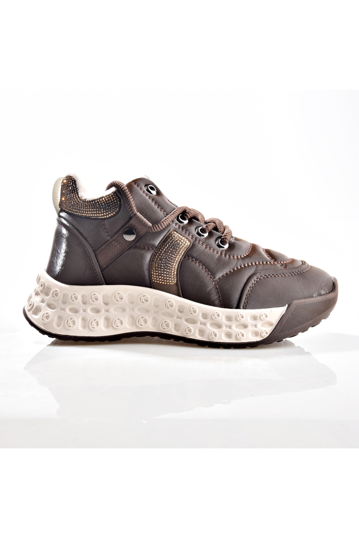 25K316 Kadın Gizli Dolgu Topuk Taşlı Bot - Görsel 2