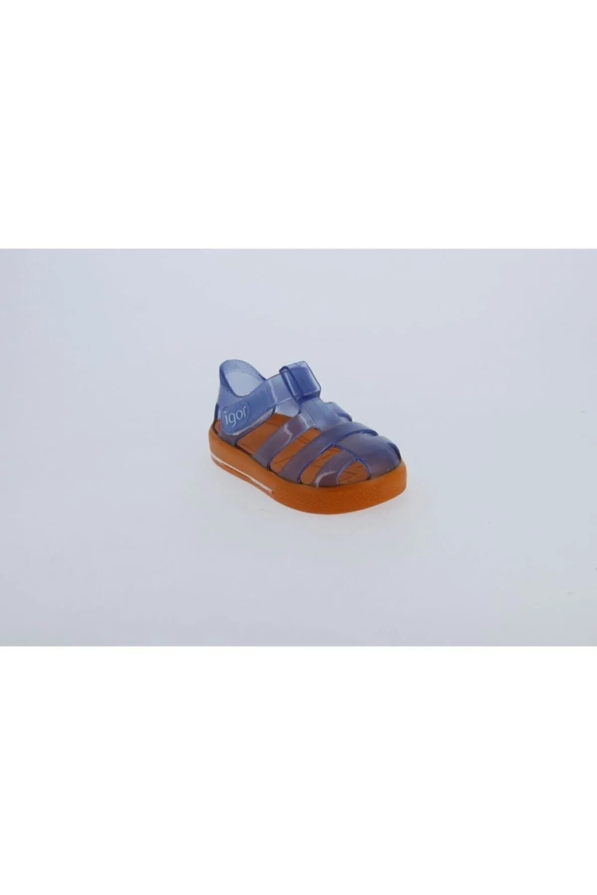 S10270-016 Star Bicolor Çocuk Mavi Turuncu Sandalet - Görsel 2