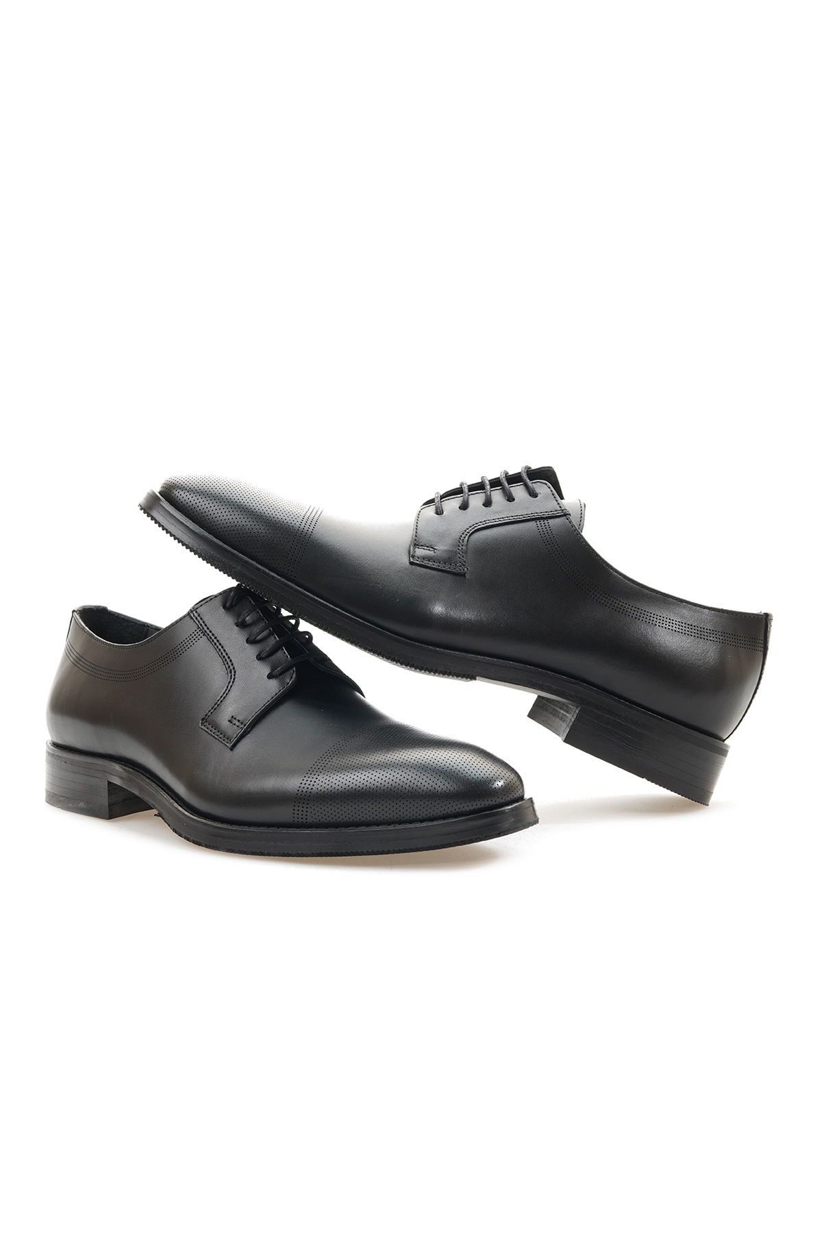 Erkek Hakiki Deri Klasik Günlük Ayakkabı (40-44) 24k Ykö-19709 M Siyah - Görsel 6