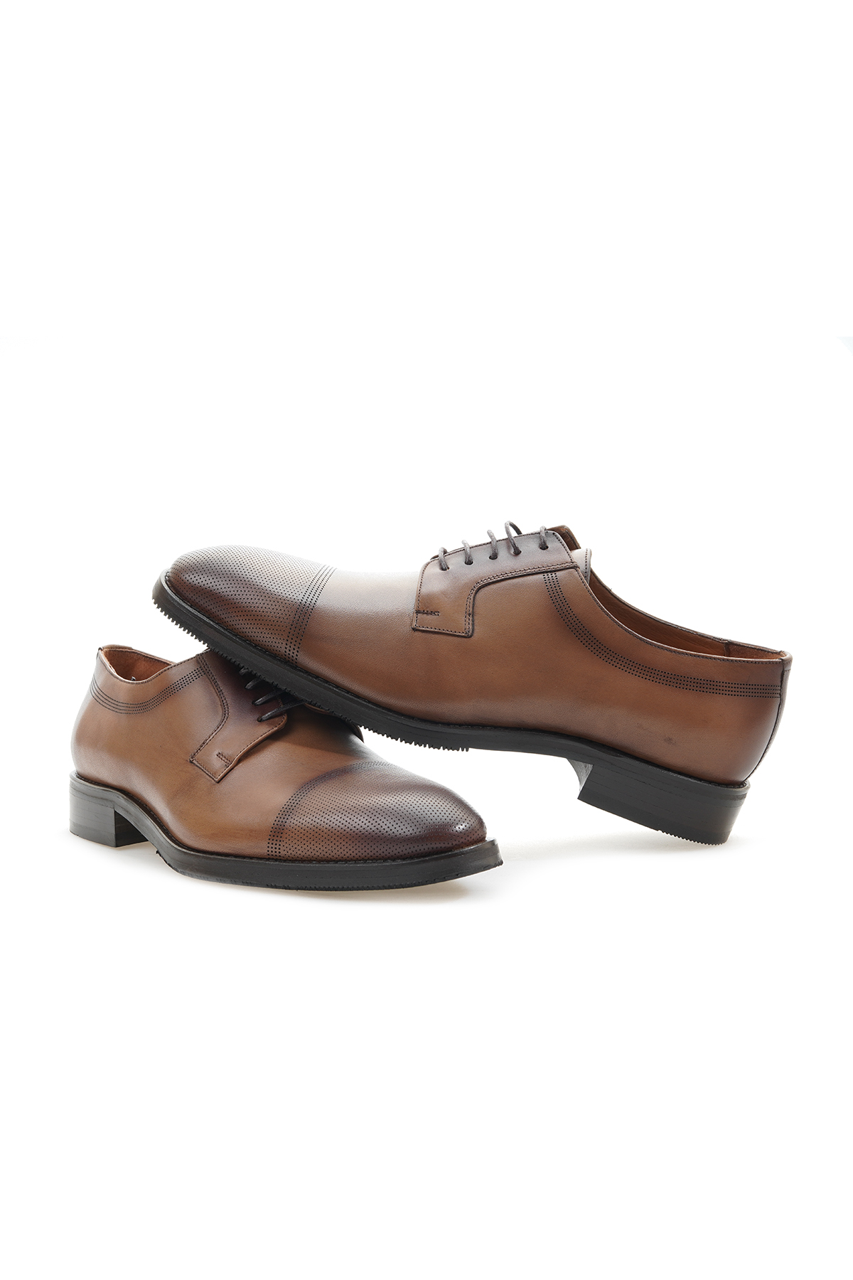 Erkek Hakiki Deri Klasik Günlük Ayakkabı (40-44) 24k Ykö-19709 M Ceviz - Görsel 6